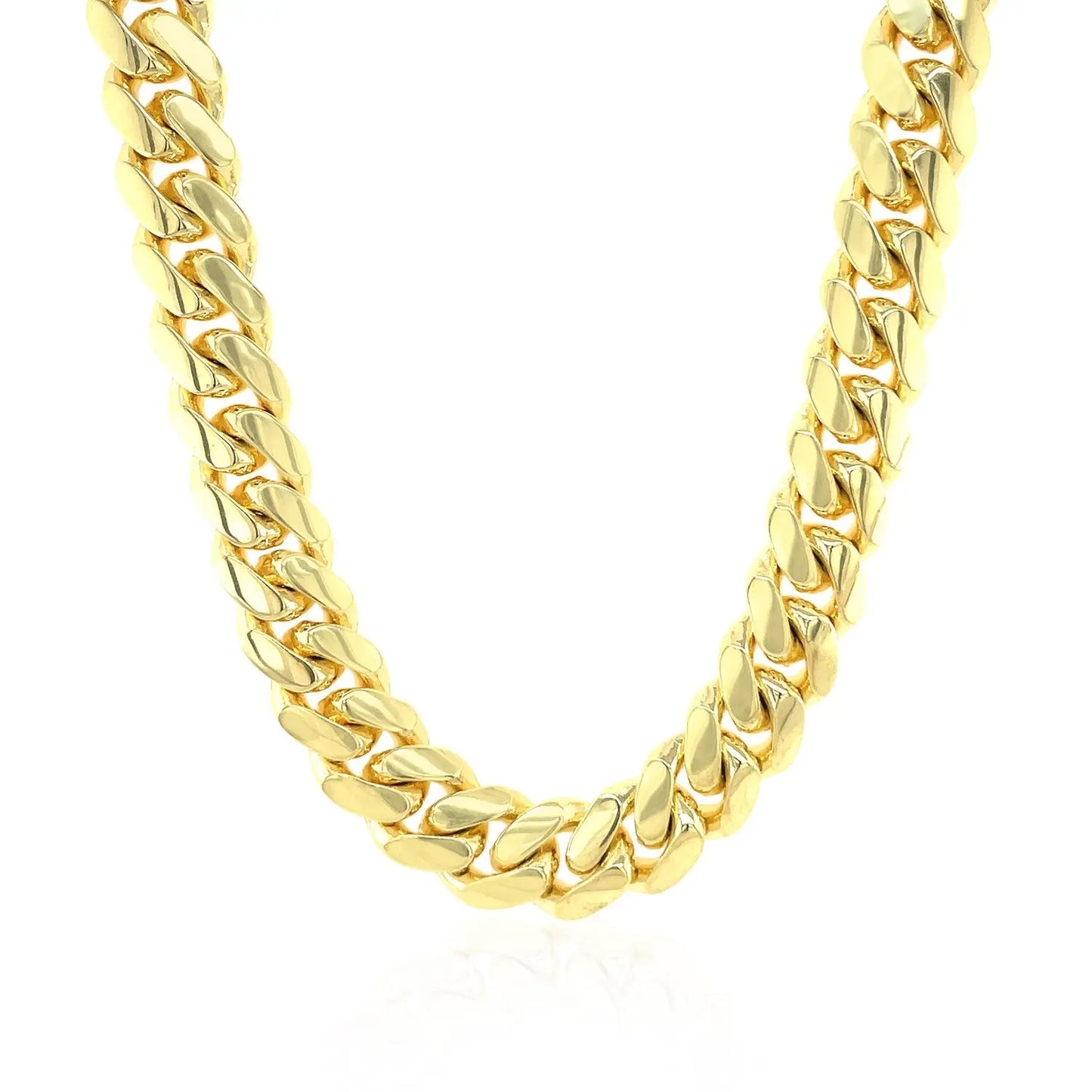 14k Yellow Gold Classic Miami Cuban Solid Chain (9.20 mm) RCJ Chains CELESTIA LUXE JEWELLERS