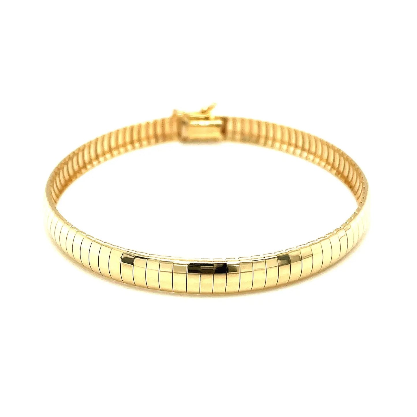 14k Yellow Gold Classic Omega Bracelet (6.00 mm) RCJ Bracelets CELESTIA LUXE JEWELLERS