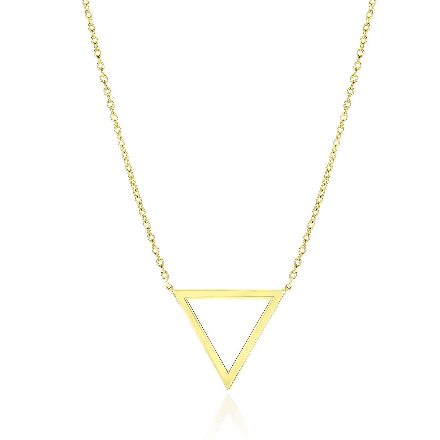 14k Yellow Gold Delta Symbol Chain Necklace RCJ Necklaces CELESTIA LUXE JEWELLERS
