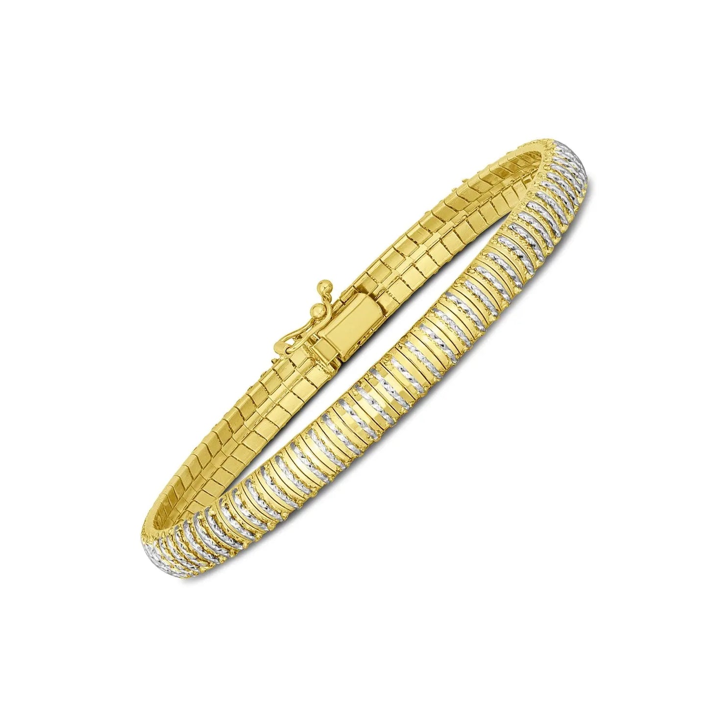 14k Yellow Gold Diamante Flex Bracelet (5.80 mm) RCJ Bracelets CELESTIA LUXE JEWELLERS