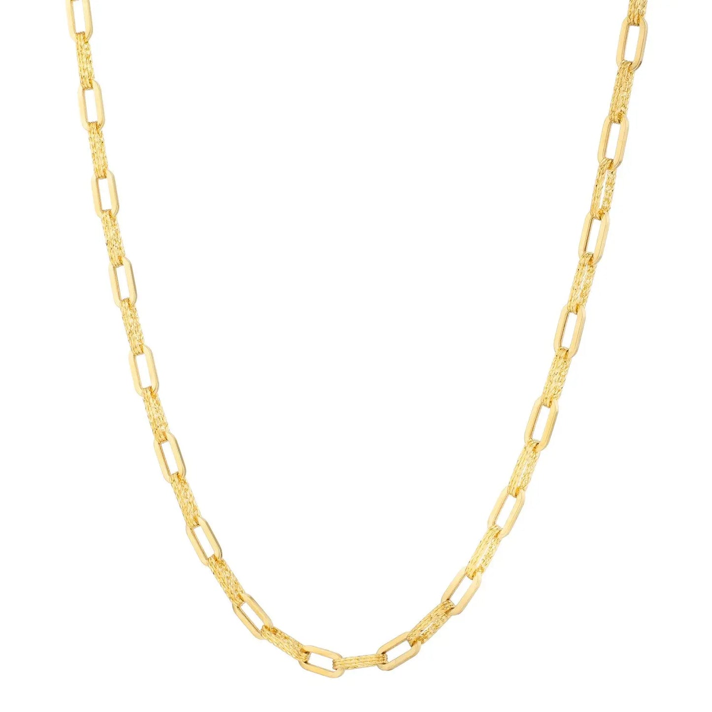 14k Yellow Gold Diamante Paperclip Chain Necklace (4.00 mm) RCJ Necklaces CELESTIA LUXE JEWELLERS