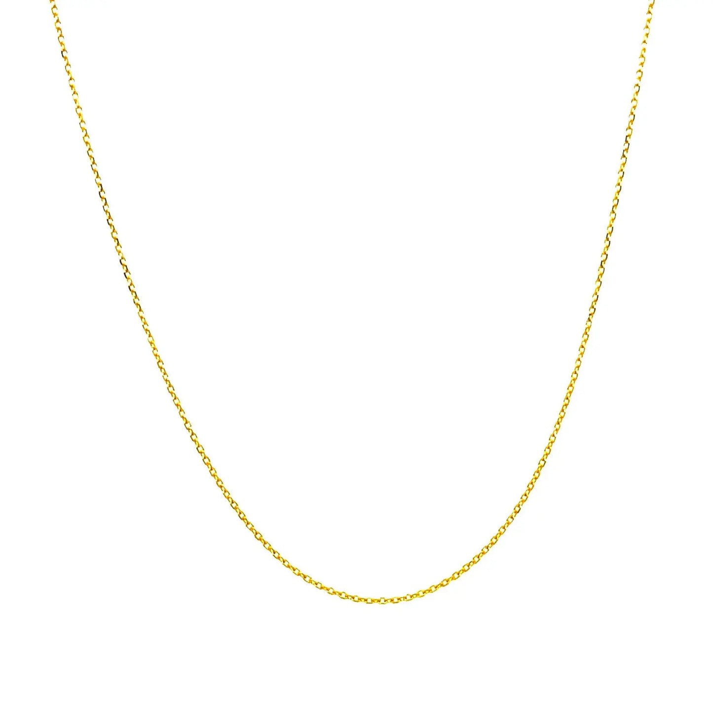 14k Yellow Gold Diamond Cut Cable Link Chain (0.68 mm) RCJ Chains CELESTIA LUXE JEWELLERS