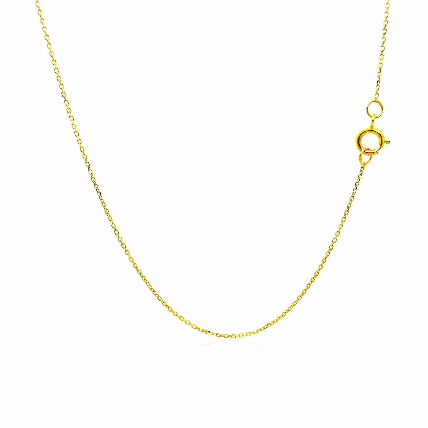 14k Yellow Gold Diamond Cut Cable Link Chain (0.68 mm) RCJ Chains CELESTIA LUXE JEWELLERS