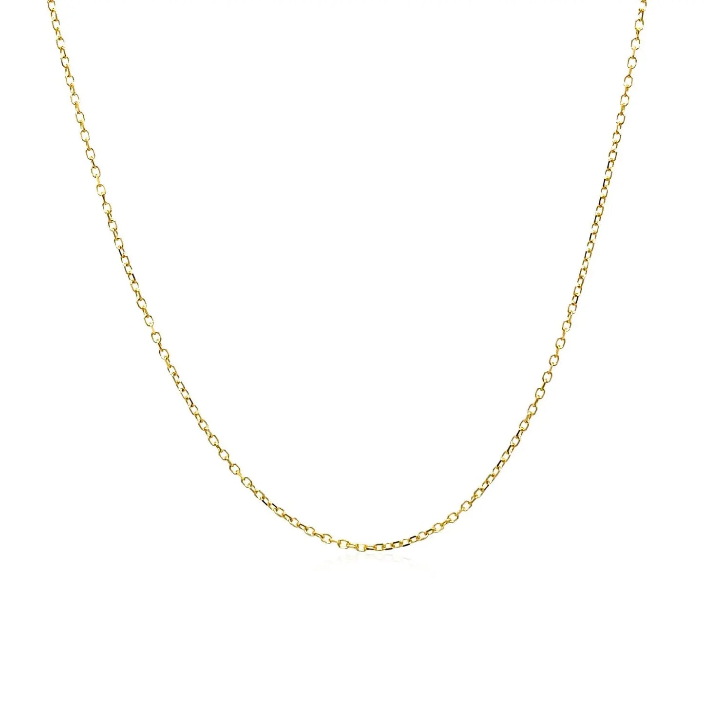 14k Yellow Gold Diamond Cut Cable Link Chain (0.87 mm) RCJ Chains CELESTIA LUXE JEWELLERS