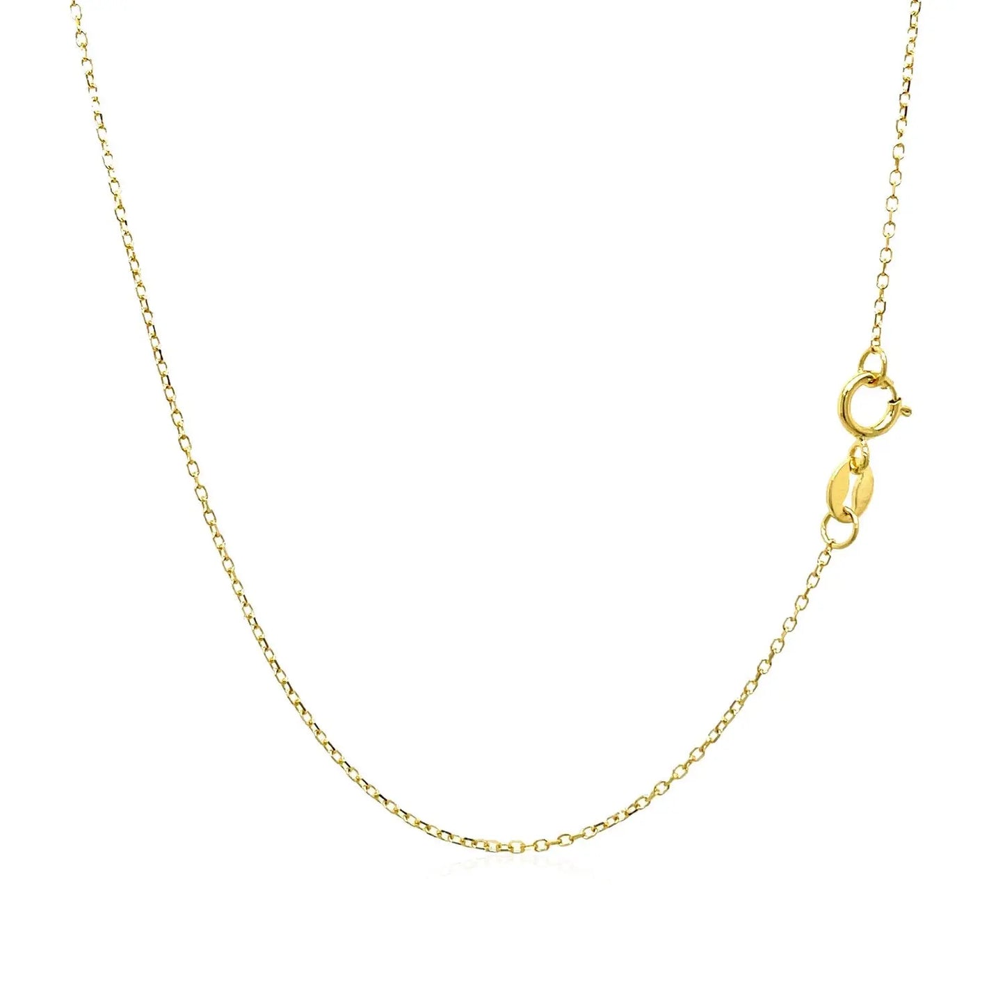 14k Yellow Gold Diamond Cut Cable Link Chain (0.87 mm) RCJ Chains CELESTIA LUXE JEWELLERS