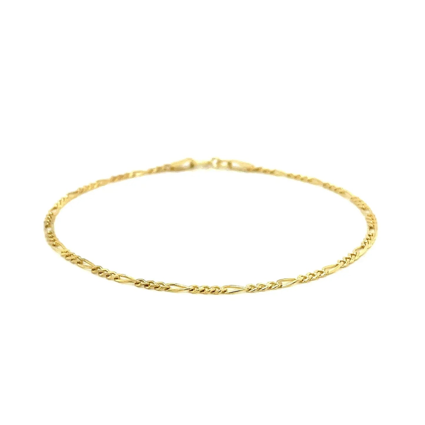 14k Yellow Gold Figaro Bracelet (1.90 mm) RCJ Bracelets CELESTIA LUXE JEWELLERS