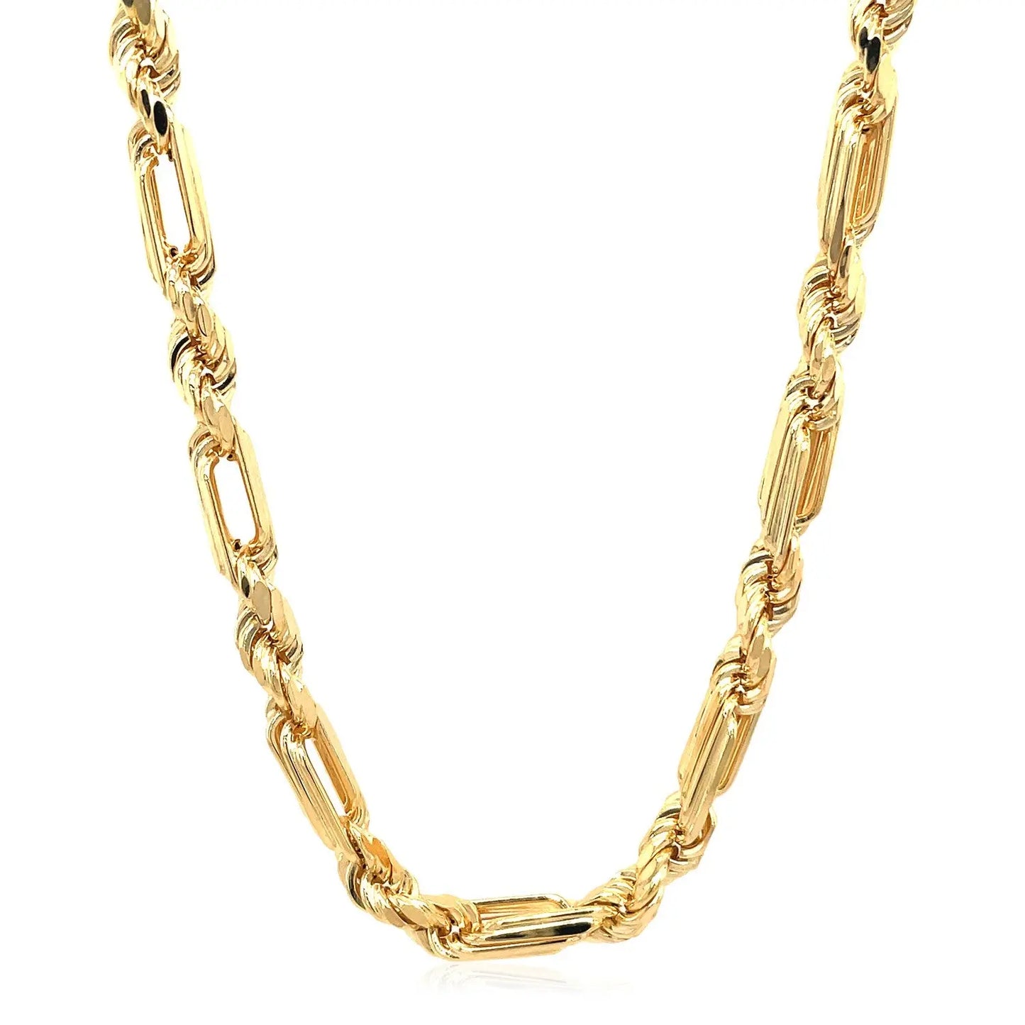 14k Yellow Gold Figaro Chain Necklace RCJ Necklaces CELESTIA LUXE JEWELLERS
