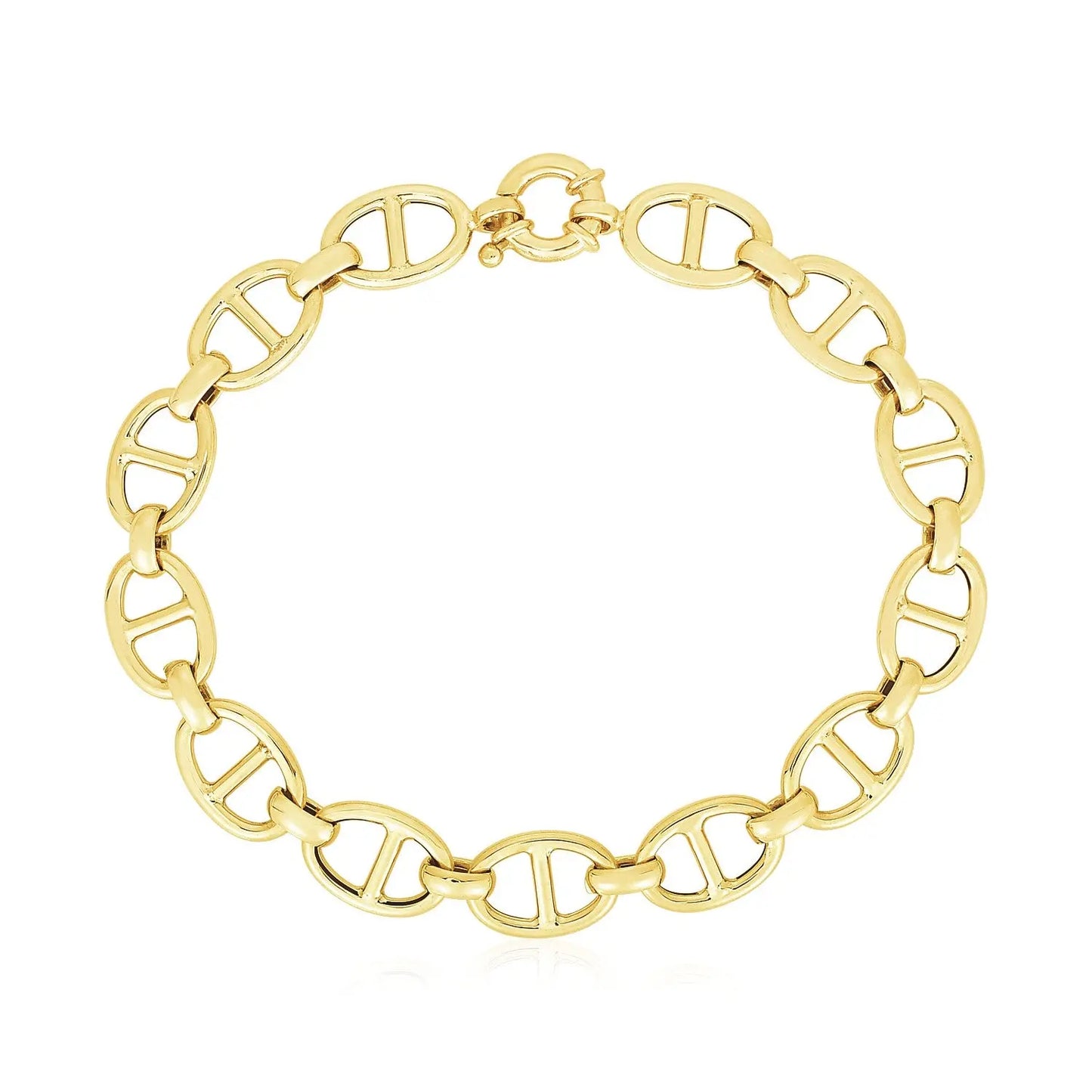 14k Yellow Gold High Polish Mariner Link Bracelet (8.80 mm) RCJ Bracelets CELESTIA LUXE JEWELLERS