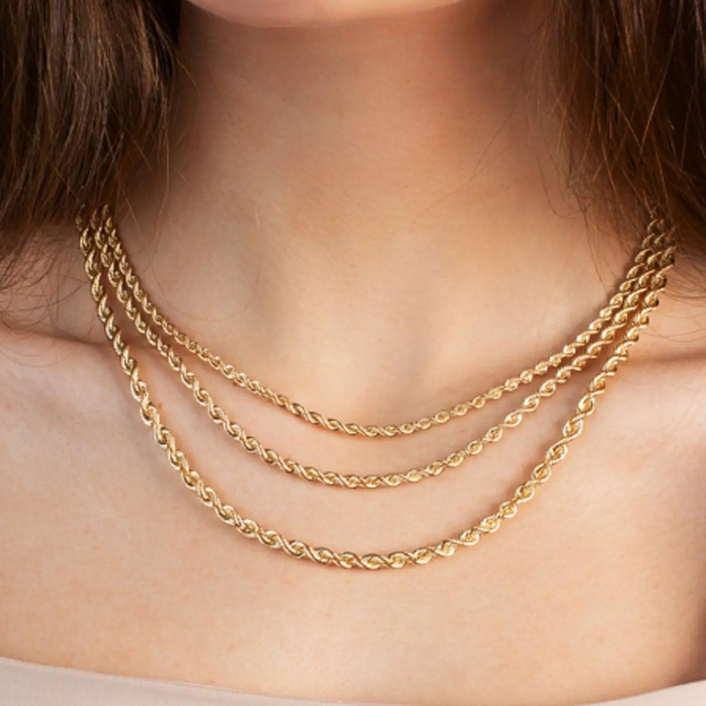 14k Yellow Gold Light Rope Chain (4.3 mm) RCJ Chains CELESTIA LUXE JEWELLERS