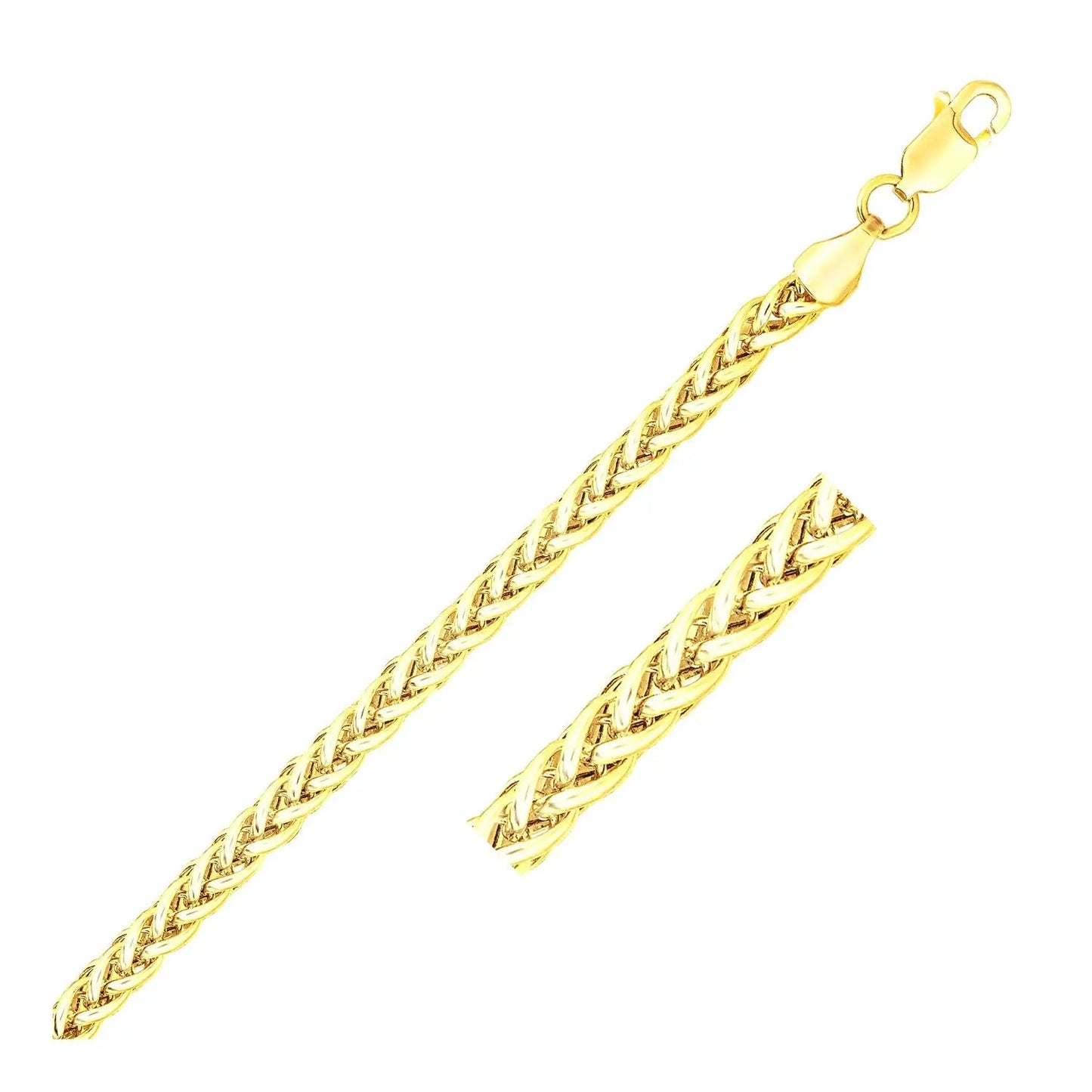 14k Yellow Gold Light Weight Wheat Bracelet (3.20 mm) RCJ Bracelets CELESTIA LUXE JEWELLERS