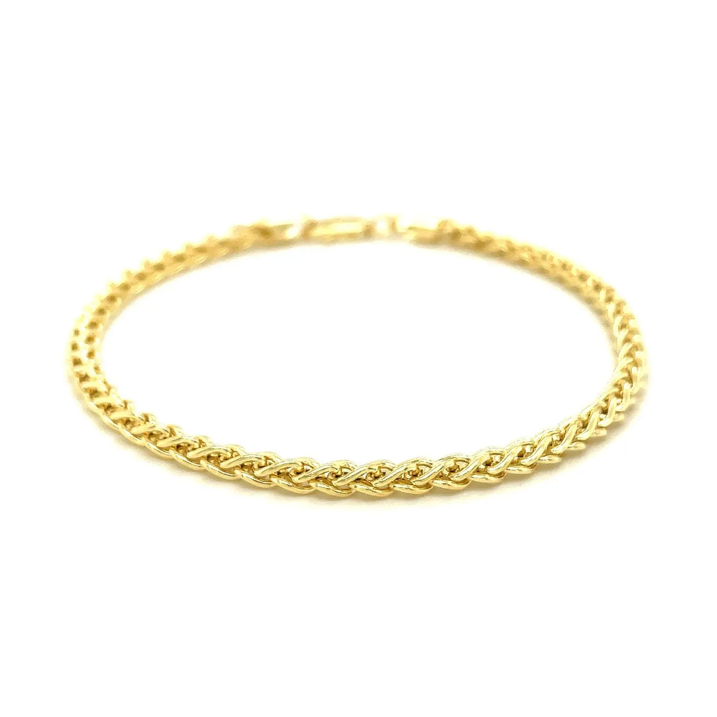 14k Yellow Gold Light Weight Wheat Bracelet (3.20 mm) RCJ Bracelets CELESTIA LUXE JEWELLERS