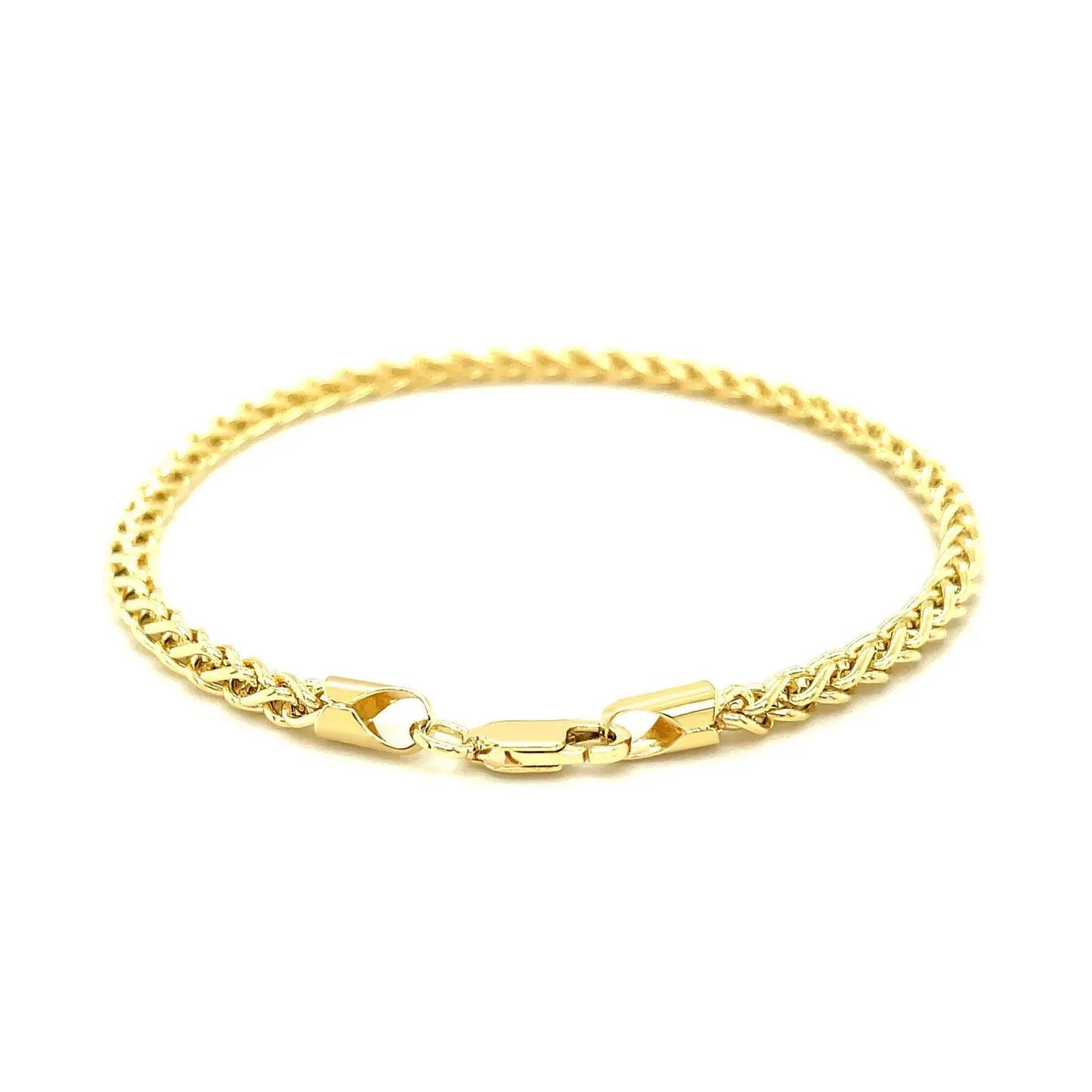 14k Yellow Gold Light Weight Wheat Bracelet (3.20 mm) RCJ Bracelets CELESTIA LUXE JEWELLERS