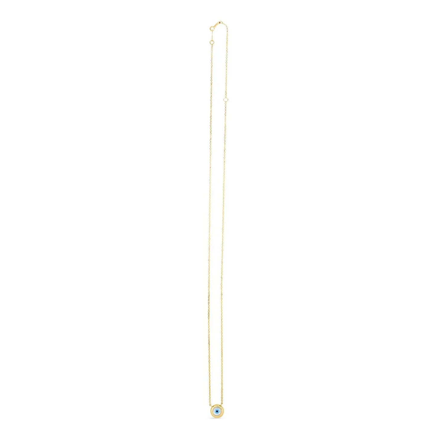 14k Yellow Gold MOP Evil Eye Necklace RCJ Necklaces CELESTIA LUXE JEWELLERS