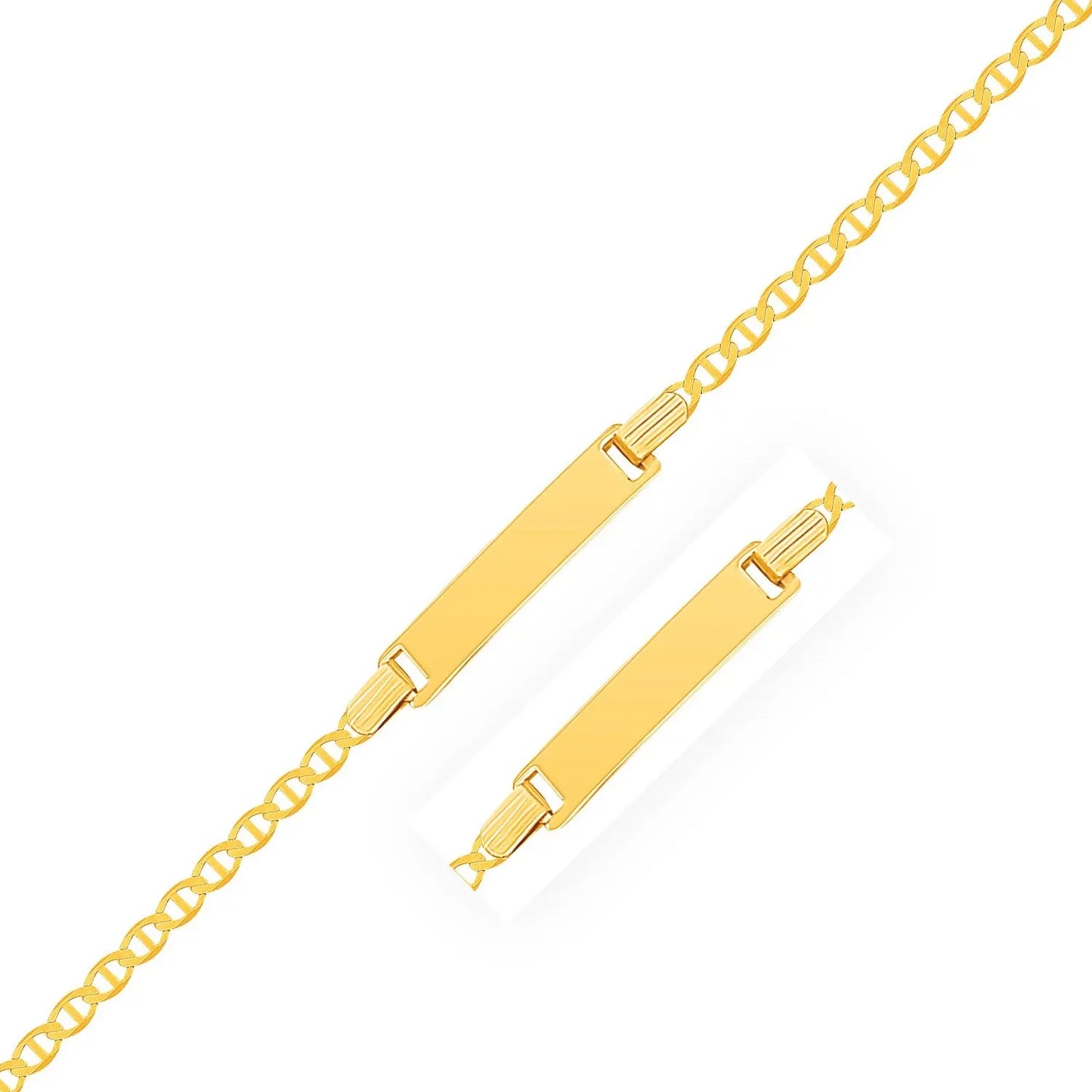 14k Yellow Gold Mariner Style Link Childrens ID Bracelet (2.10 mm) RCJ Bracelets CELESTIA LUXE JEWELLERS