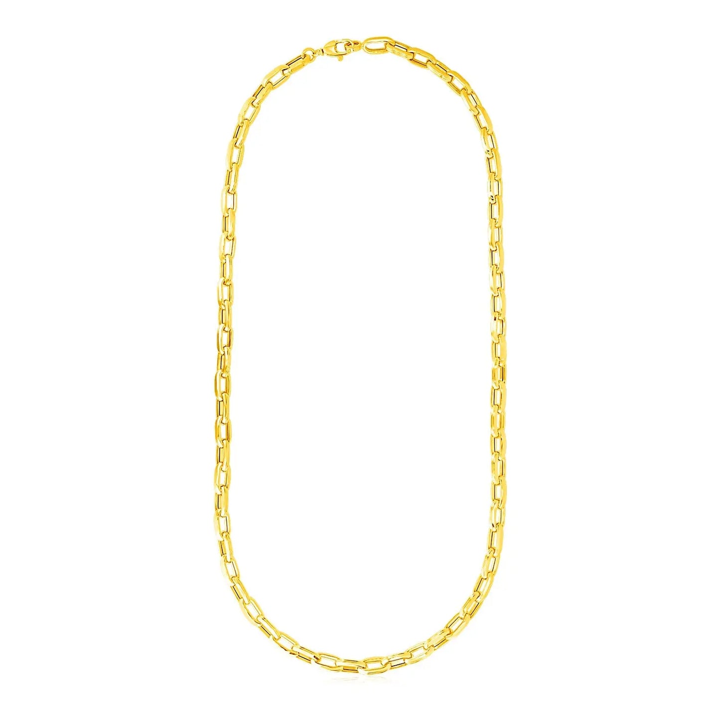 14k Yellow Gold Mens Paperclip Chain Necklace RCJ Necklaces CELESTIA LUXE JEWELLERS