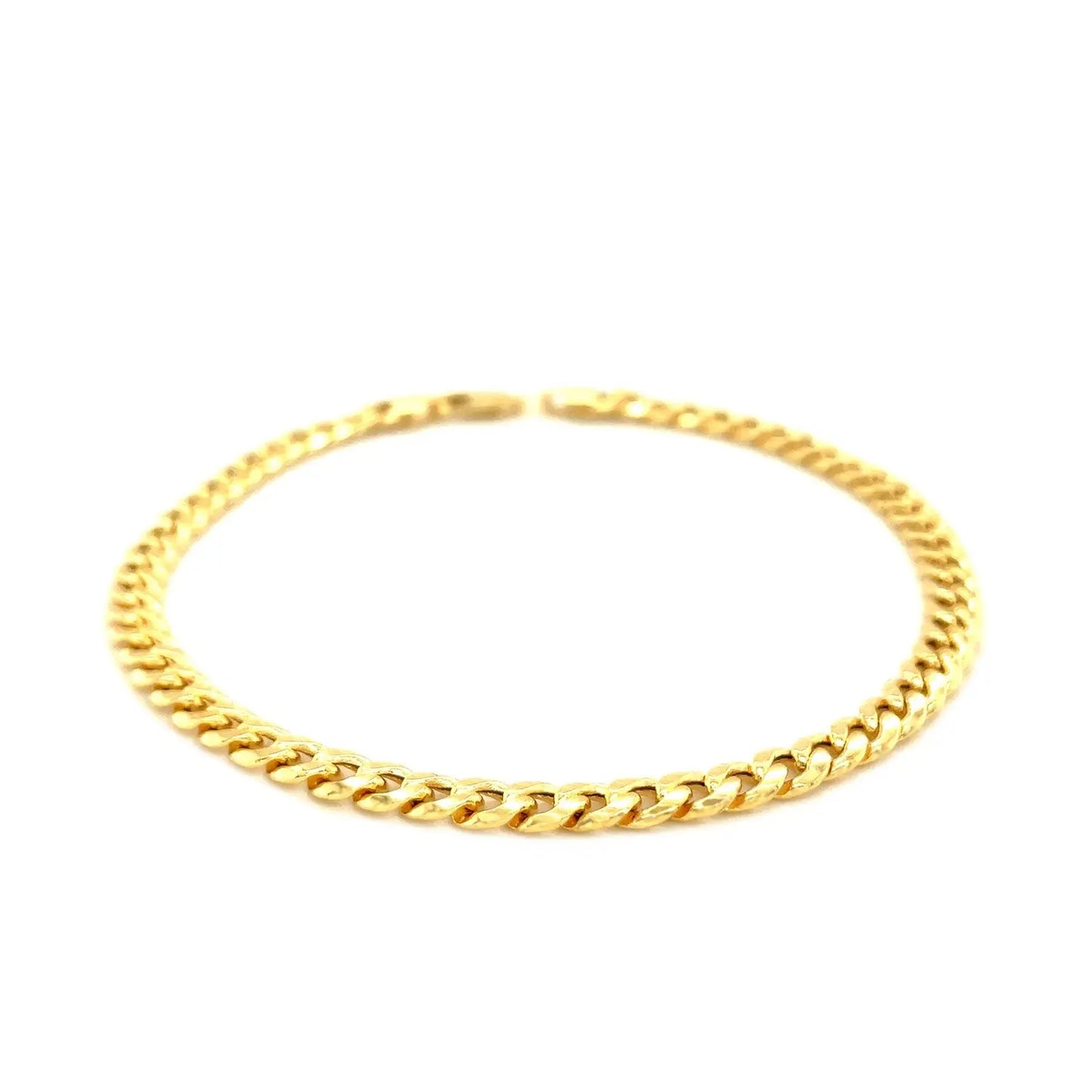 14k Yellow Gold Miami Cuban Semi Solid Bracelet (4.50 mm) RCJ Bracelets CELESTIA LUXE JEWELLERS