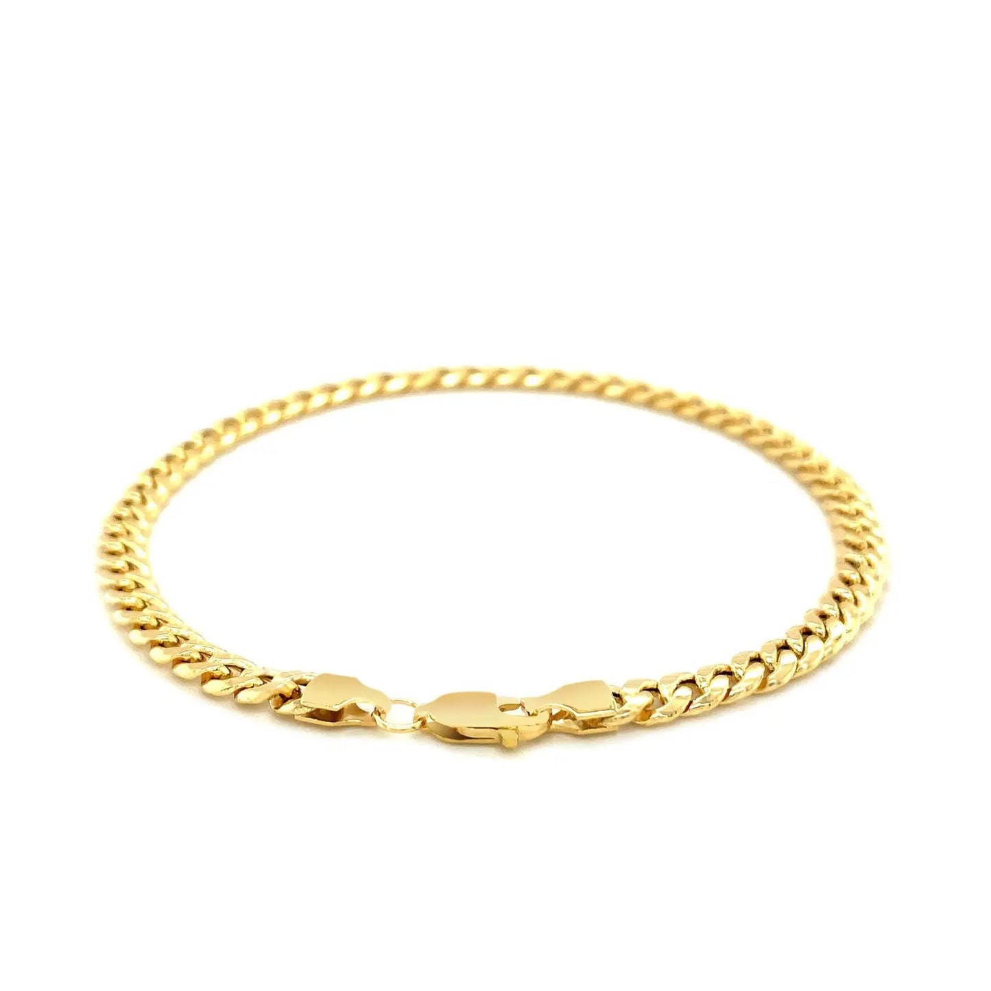 14k Yellow Gold Miami Cuban Semi Solid Bracelet (4.50 mm) RCJ Bracelets CELESTIA LUXE JEWELLERS