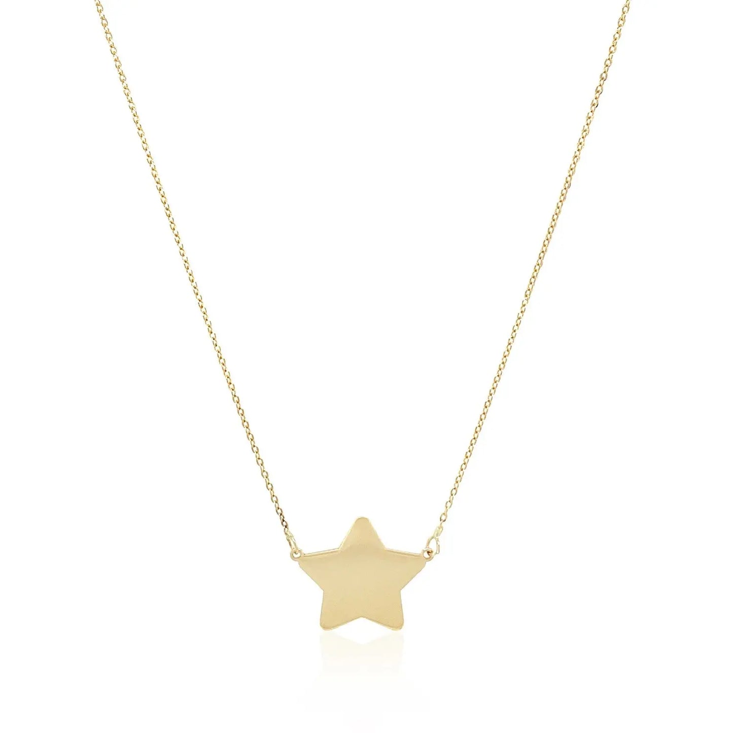 14k Yellow Gold Necklace with Five Pointed Star RCJ Necklaces CELESTIA LUXE JEWELLERS