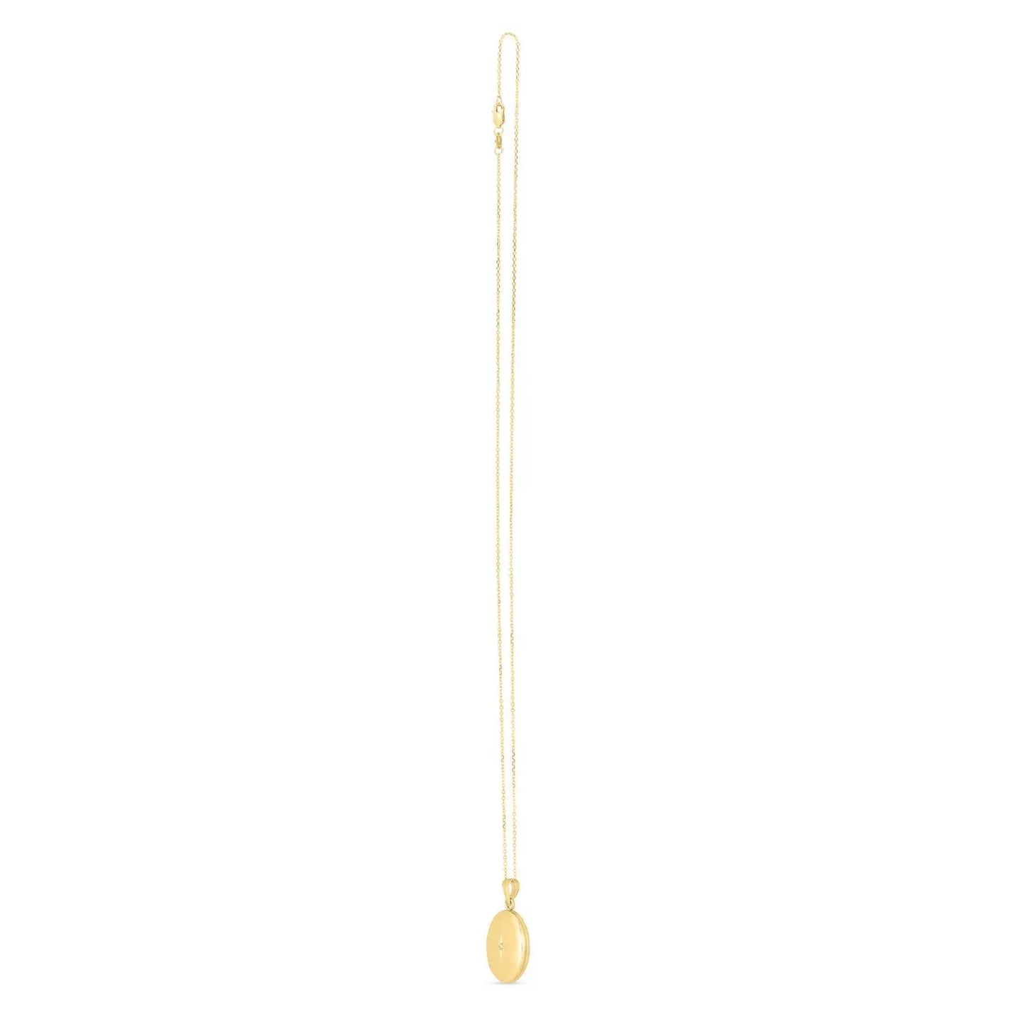14k Yellow Gold Oval North Star Locket Necklace RCJ Necklaces CELESTIA LUXE JEWELLERS