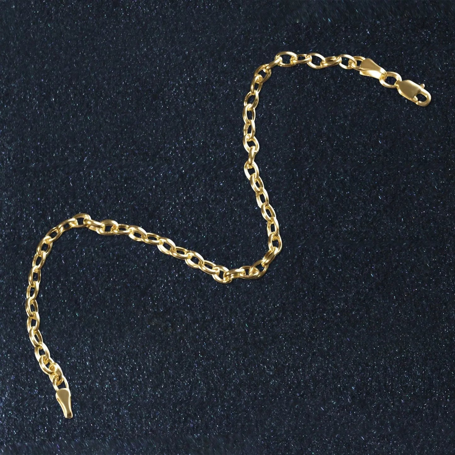 14k Yellow Gold Oval Rolo Bracelet (3.20 mm) RCJ Bracelets CELESTIA LUXE JEWELLERS