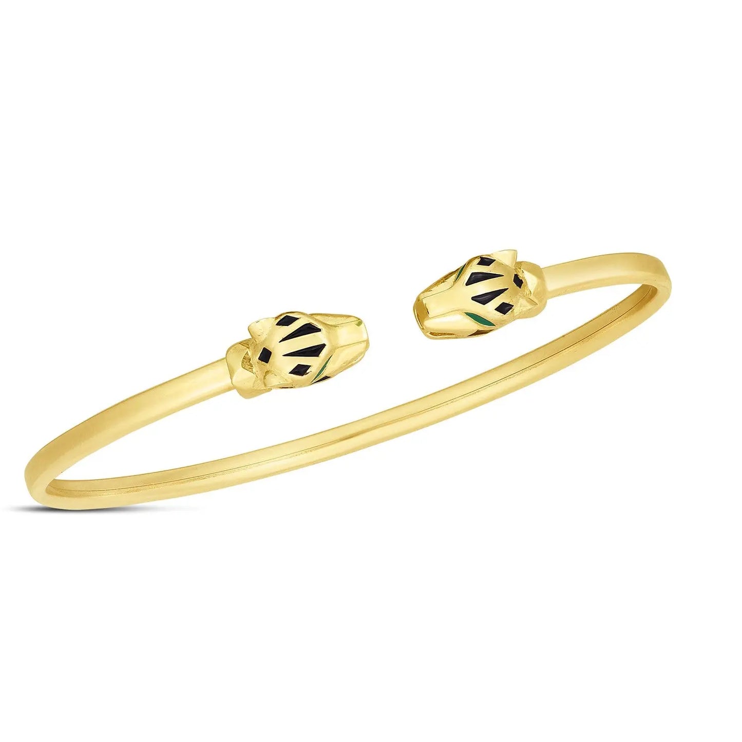 14k Yellow Gold Panther Bangle (3.00 mm) RCJ Bangles CELESTIA LUXE JEWELLERS