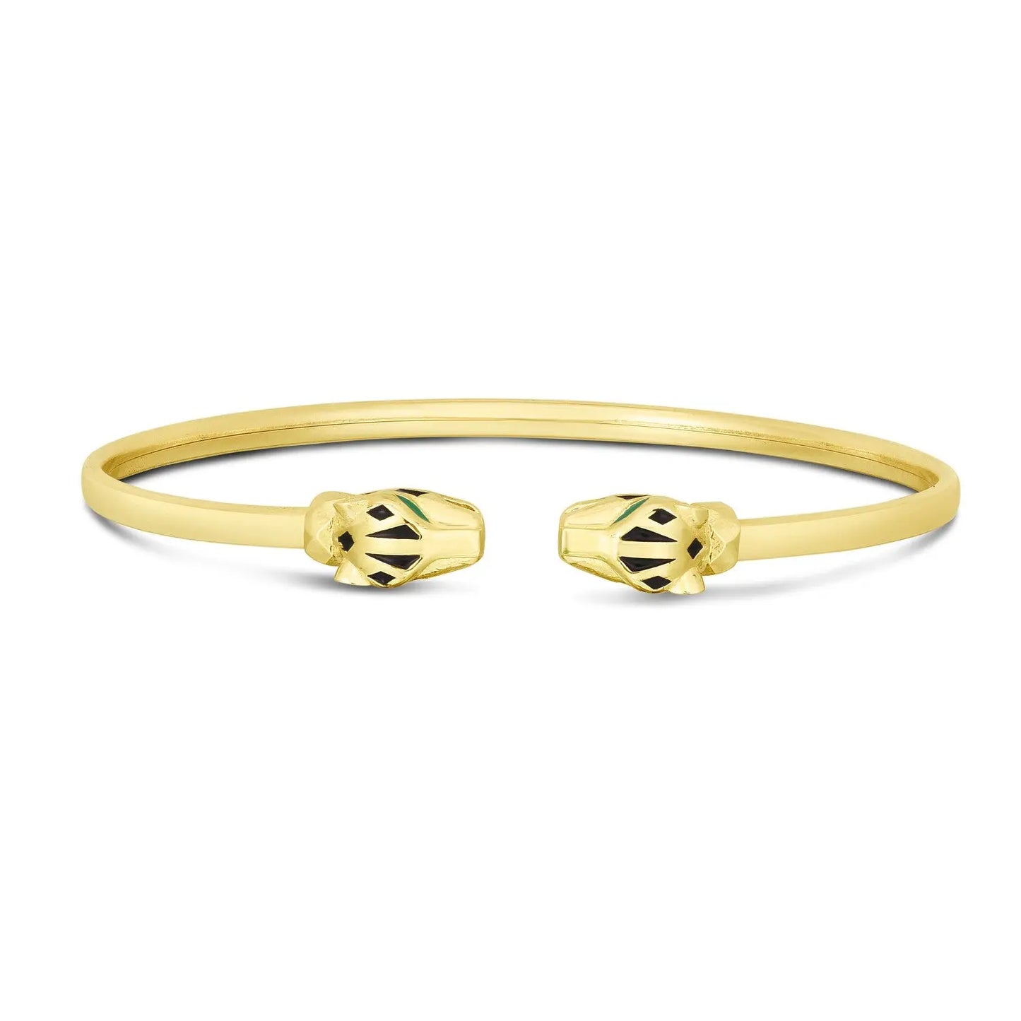 14k Yellow Gold Panther Bangle (3.00 mm) RCJ Bangles CELESTIA LUXE JEWELLERS