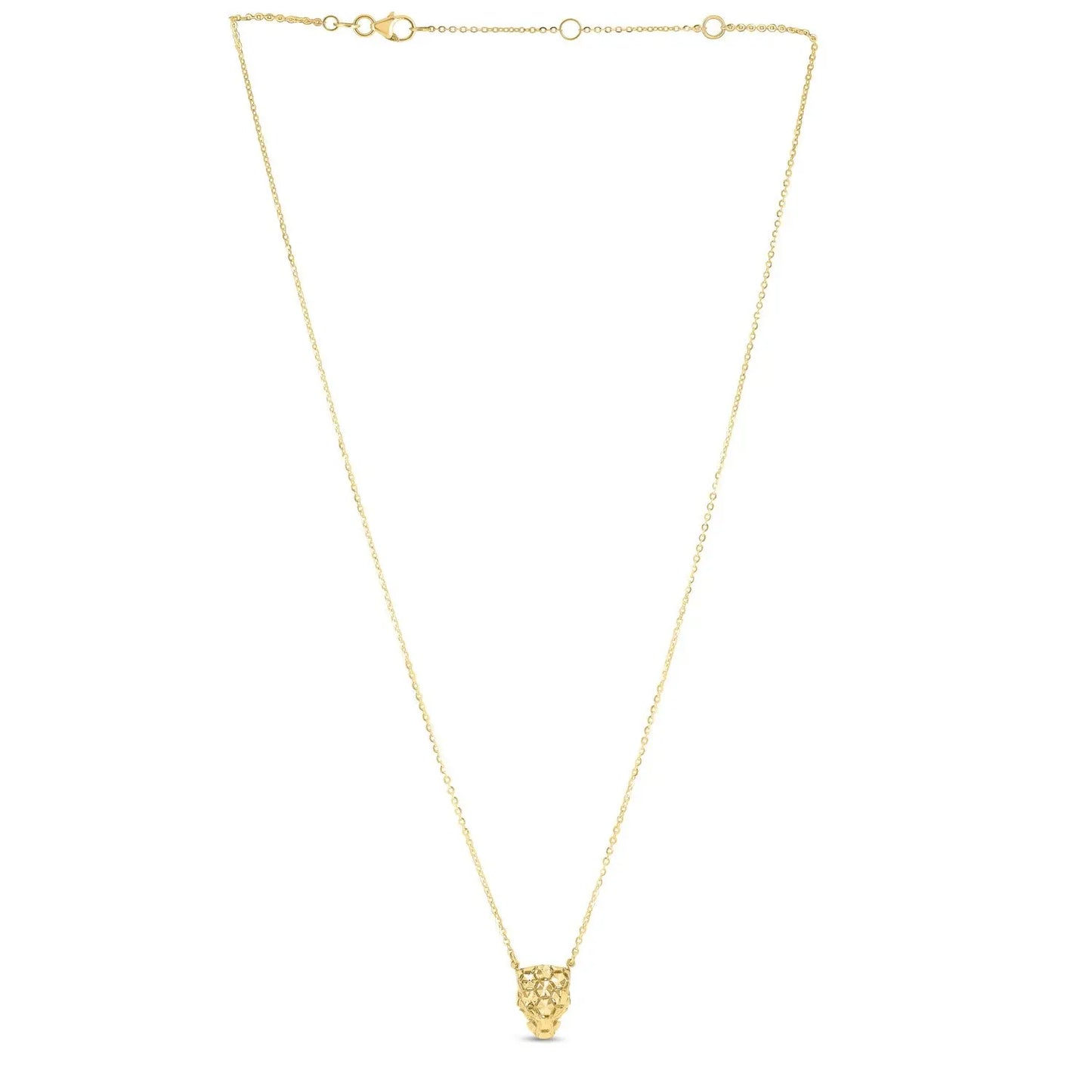 14k Yellow Gold Panther Head Necklace RCJ Necklaces CELESTIA LUXE JEWELLERS