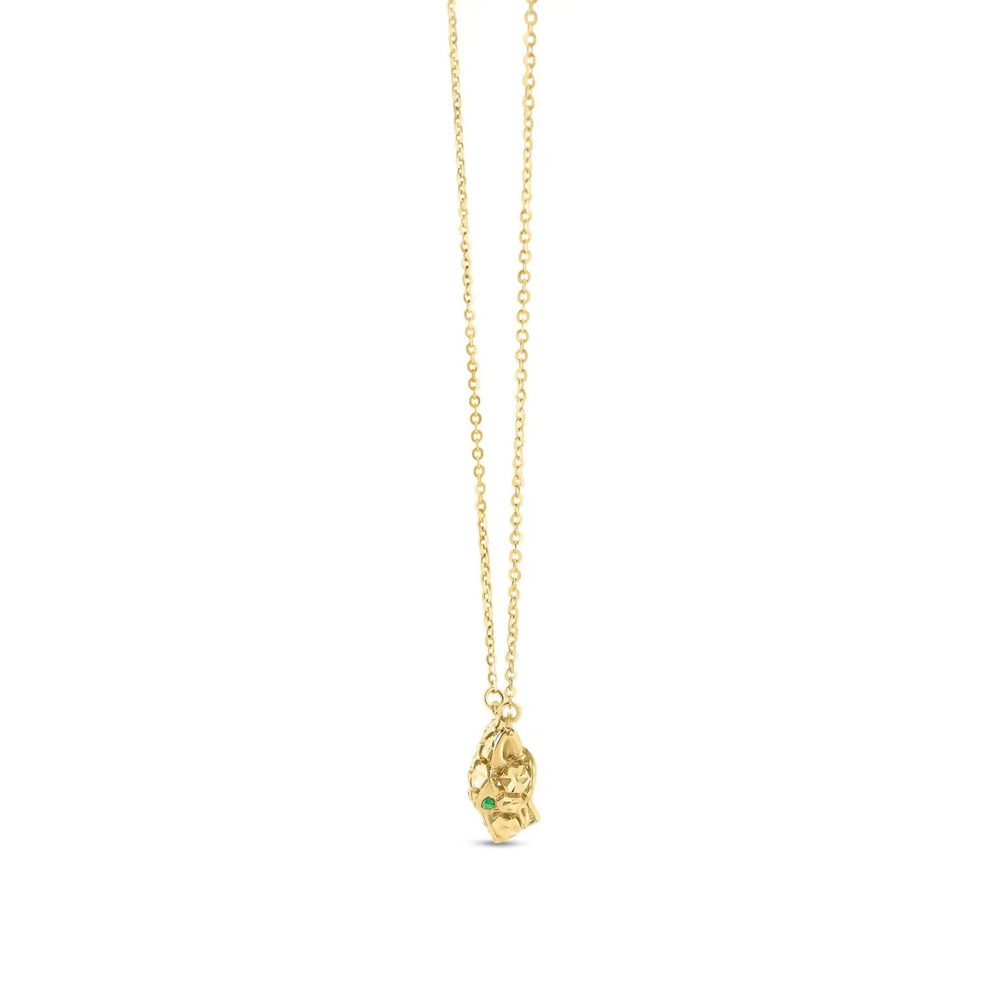 14k Yellow Gold Panther Head Necklace RCJ Necklaces CELESTIA LUXE JEWELLERS