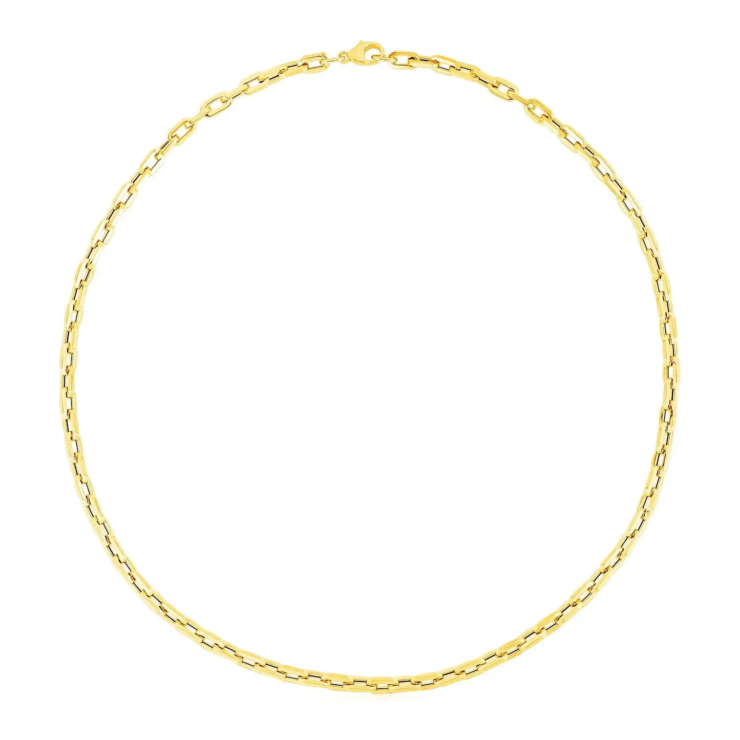 14k Yellow Gold Paperclip Chain Necklace RCJ Necklaces CELESTIA LUXE JEWELLERS