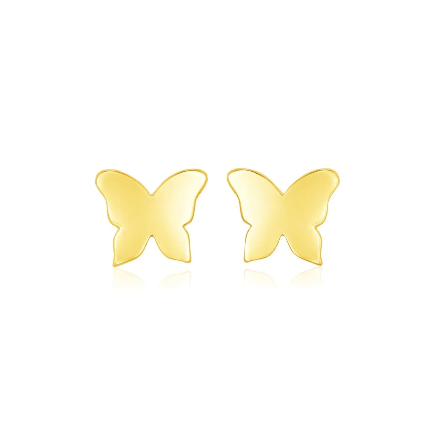 14k Yellow Gold Polished Butterfly Earrings RCJ Earrings CELESTIA LUXE JEWELLERS