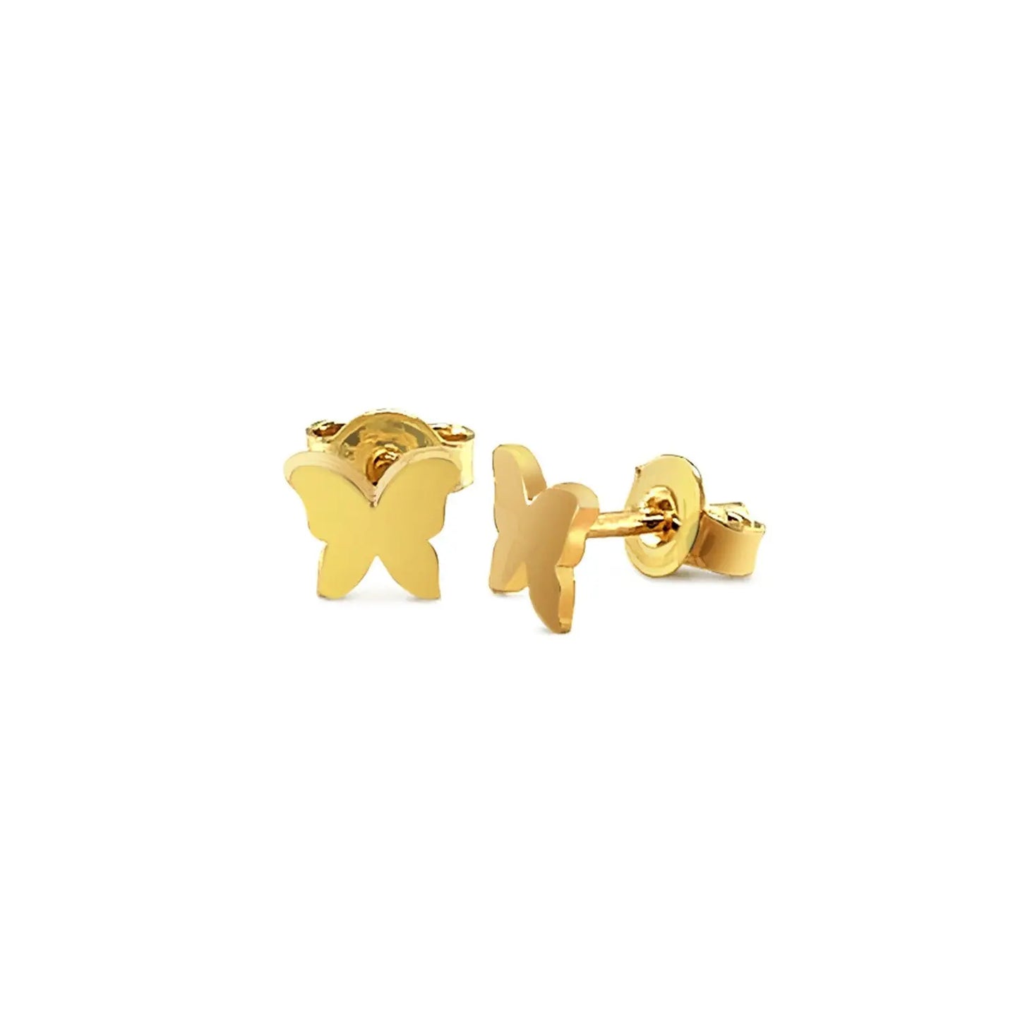 14k Yellow Gold Polished Butterfly Earrings RCJ Earrings CELESTIA LUXE JEWELLERS