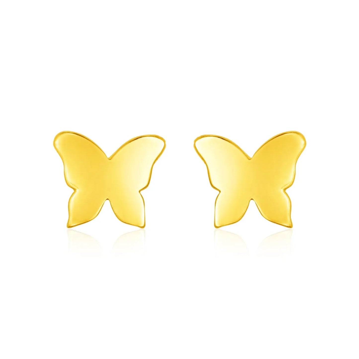 14k Yellow Gold Polished Butterfly Post Earrings RCJ Earrings CELESTIA LUXE JEWELLERS