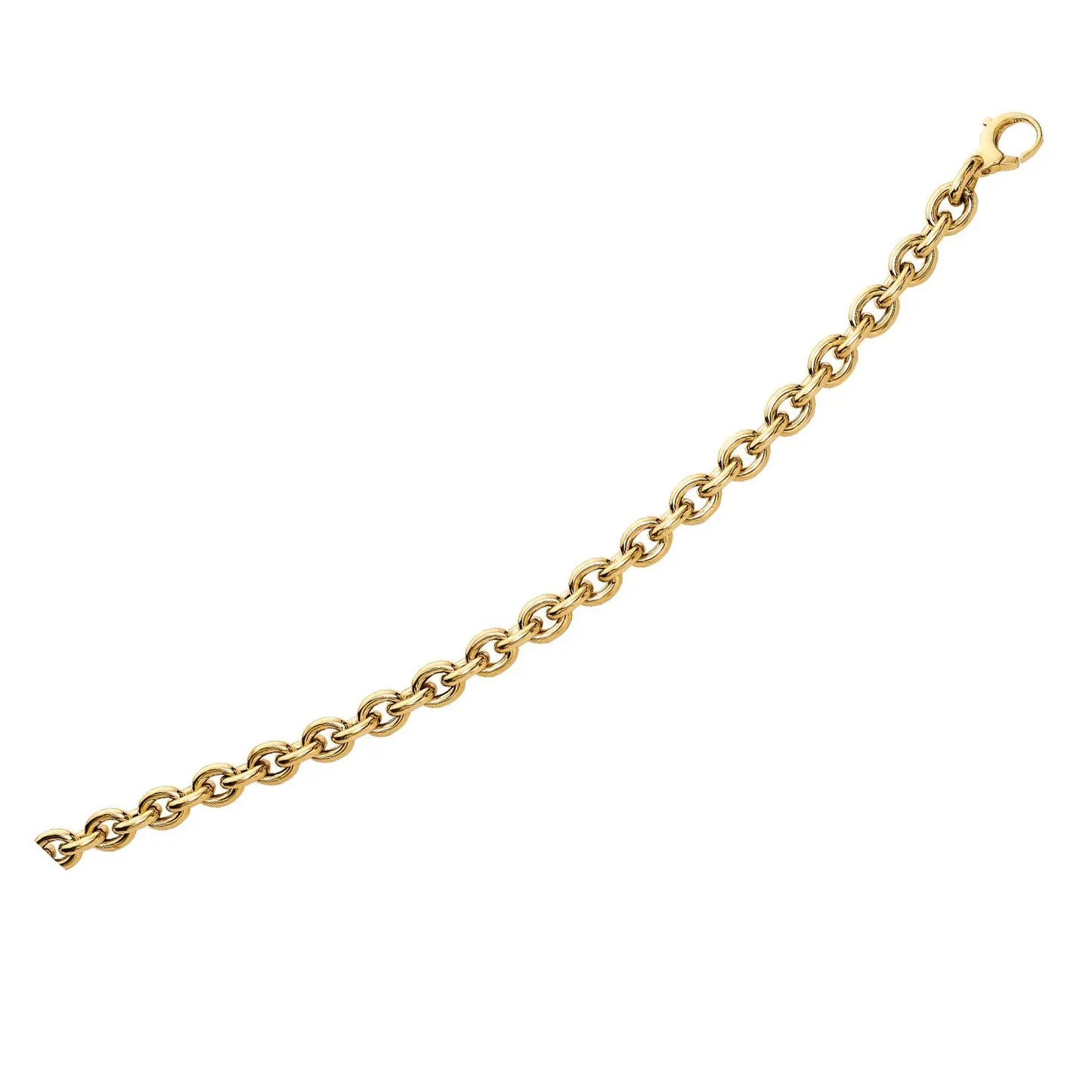 14k Yellow Gold Polished Cable Link Bracelet RCJ Bracelets CELESTIA LUXE JEWELLERS