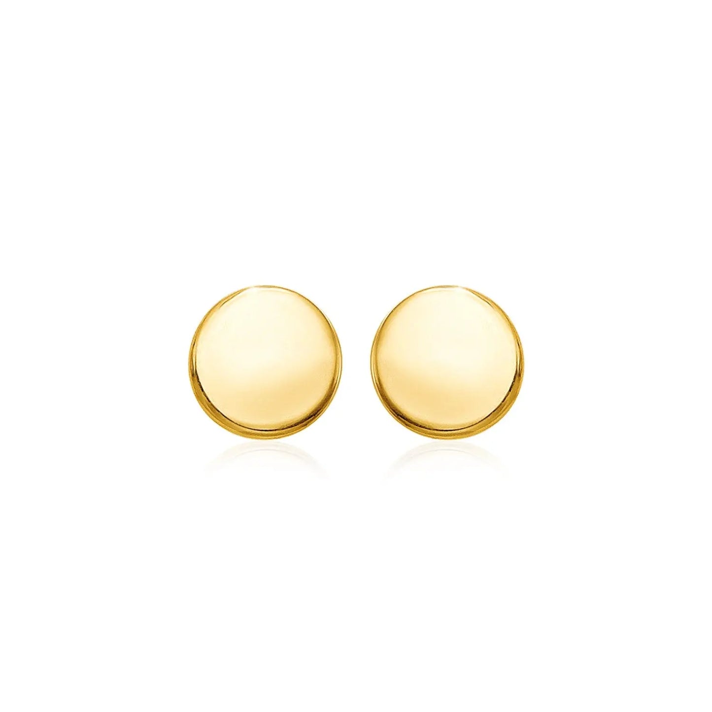 14k Yellow Gold Polished Round Post Earrings(5.5mm) RCJ Earrings CELESTIA LUXE JEWELLERS