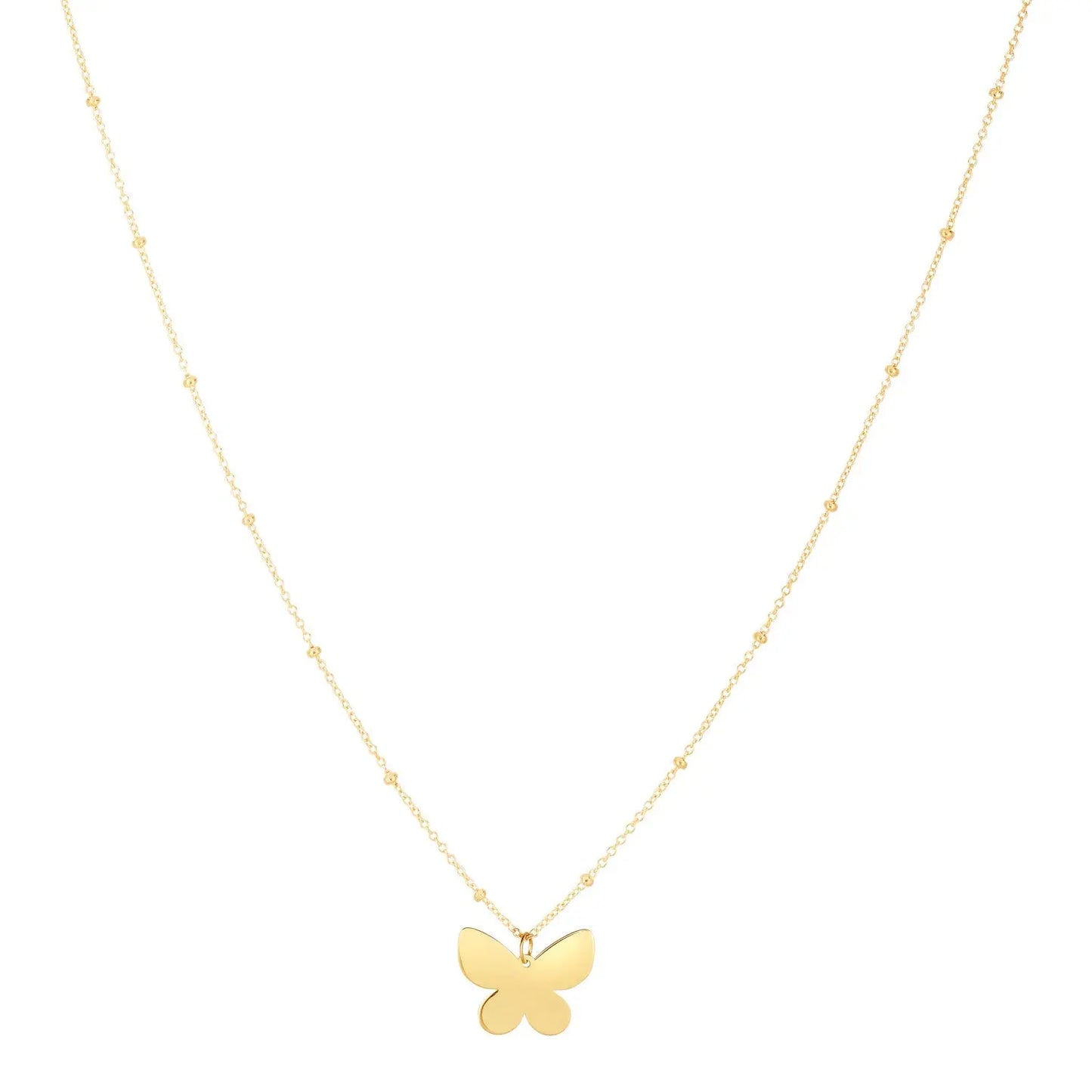 14k Yellow Gold Ppillon Butterfly Necklace RCJ Necklaces CELESTIA LUXE JEWELLERS