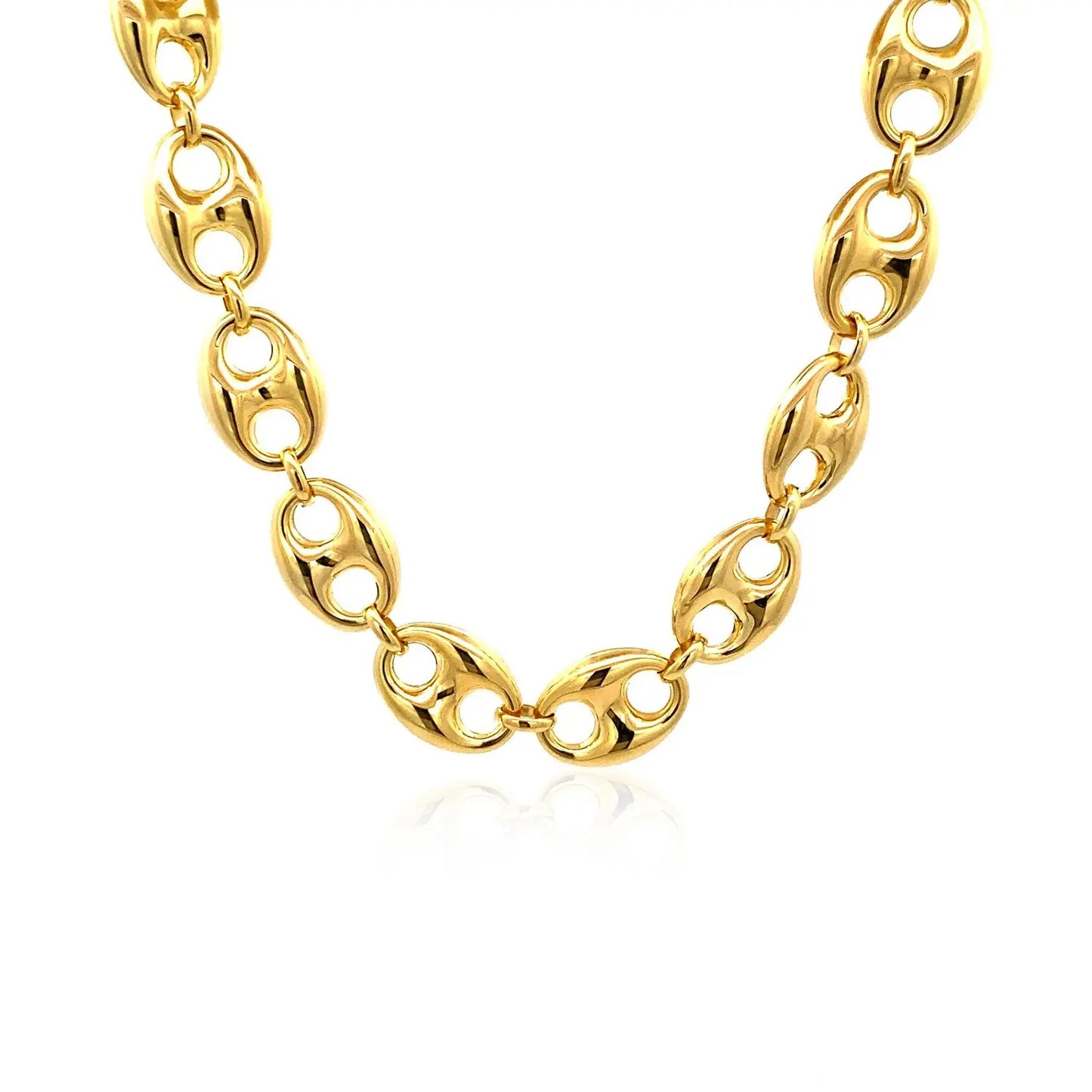 14k Yellow Gold Puffed Mariner Link Chain (11.00 mm) RCJ Chains CELESTIA LUXE JEWELLERS