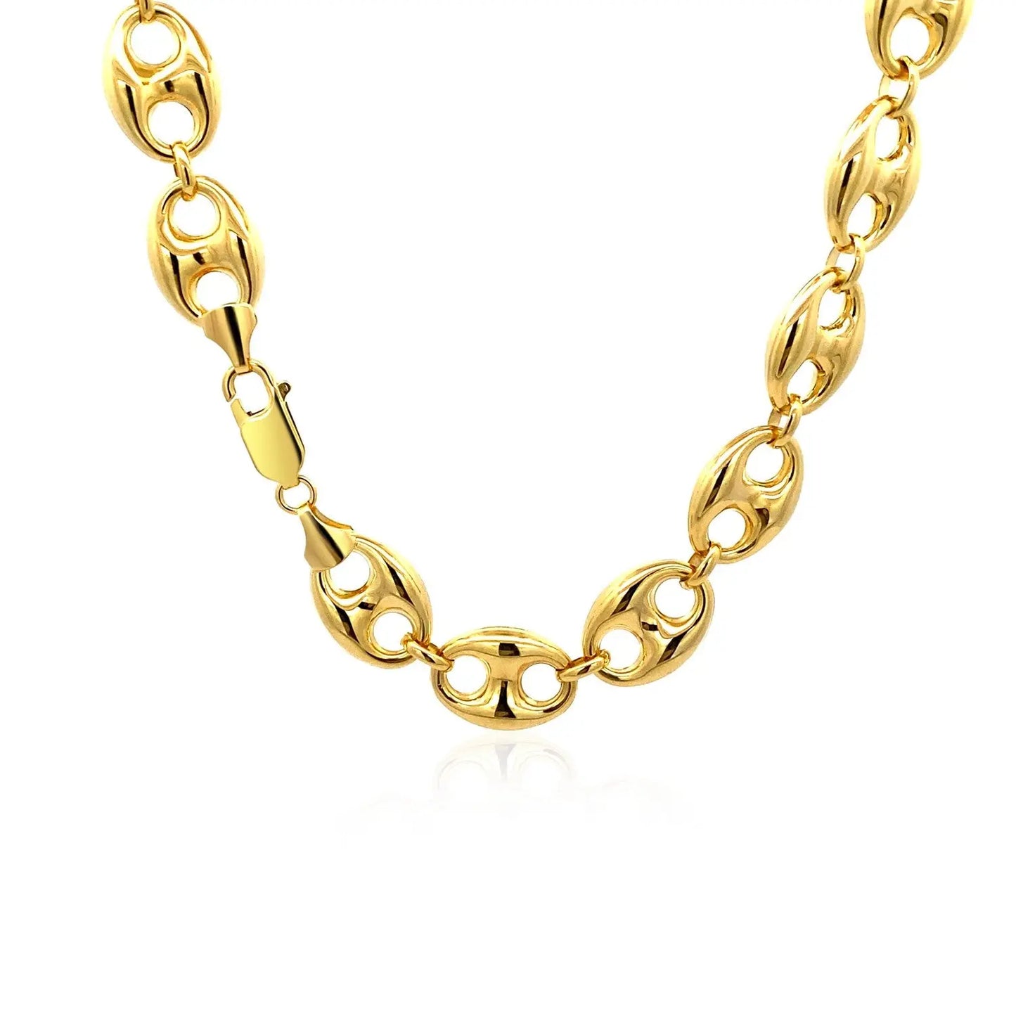 14k Yellow Gold Puffed Mariner Link Chain (11.00 mm) RCJ Chains CELESTIA LUXE JEWELLERS