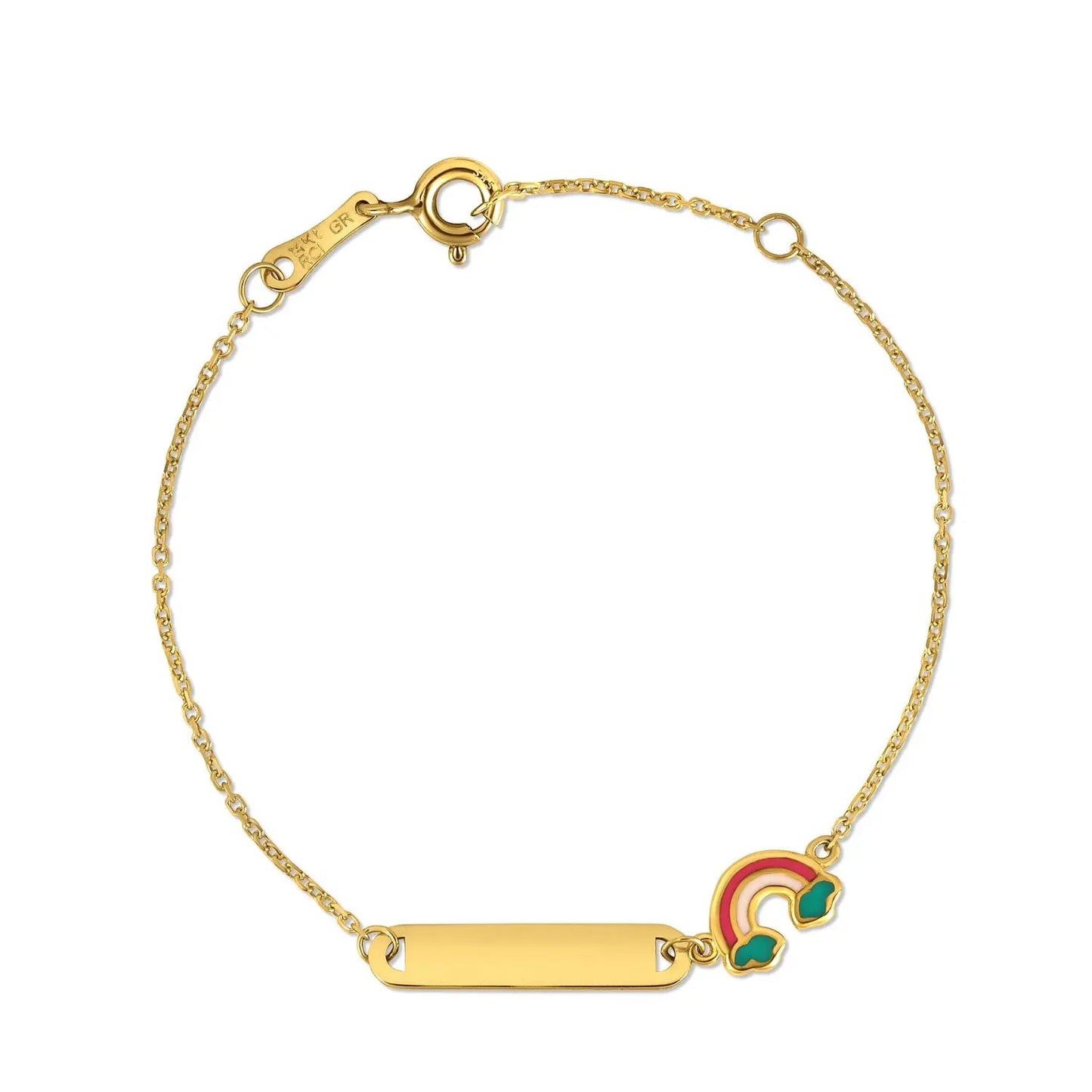 14k Yellow Gold Rainbow Childrens Bracelet (1.00 mm) RCJ Bracelets CELESTIA LUXE JEWELLERS