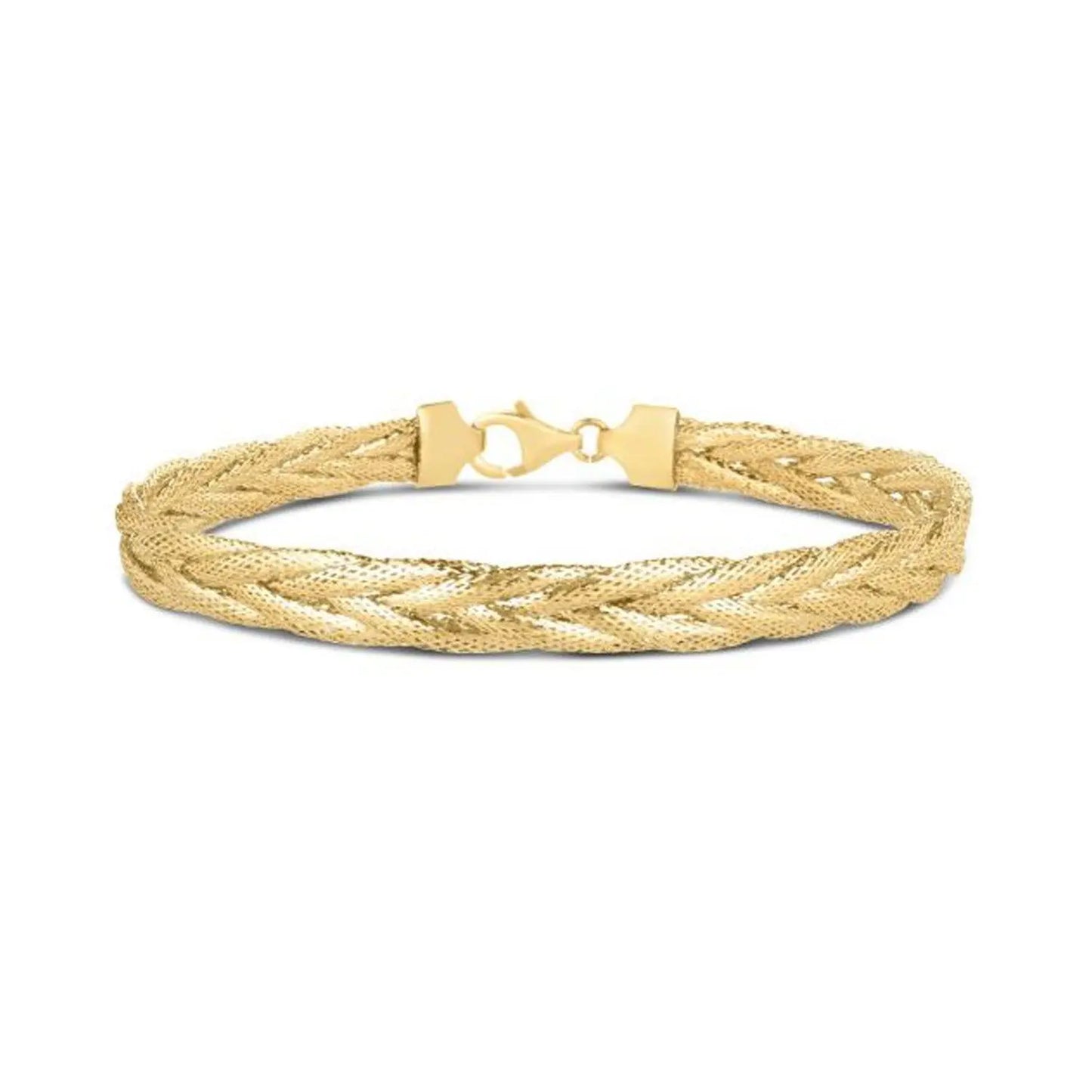 14k Yellow Gold Rapunzel Woven Bracelet (6.00 mm) RCJ Bracelets CELESTIA LUXE JEWELLERS