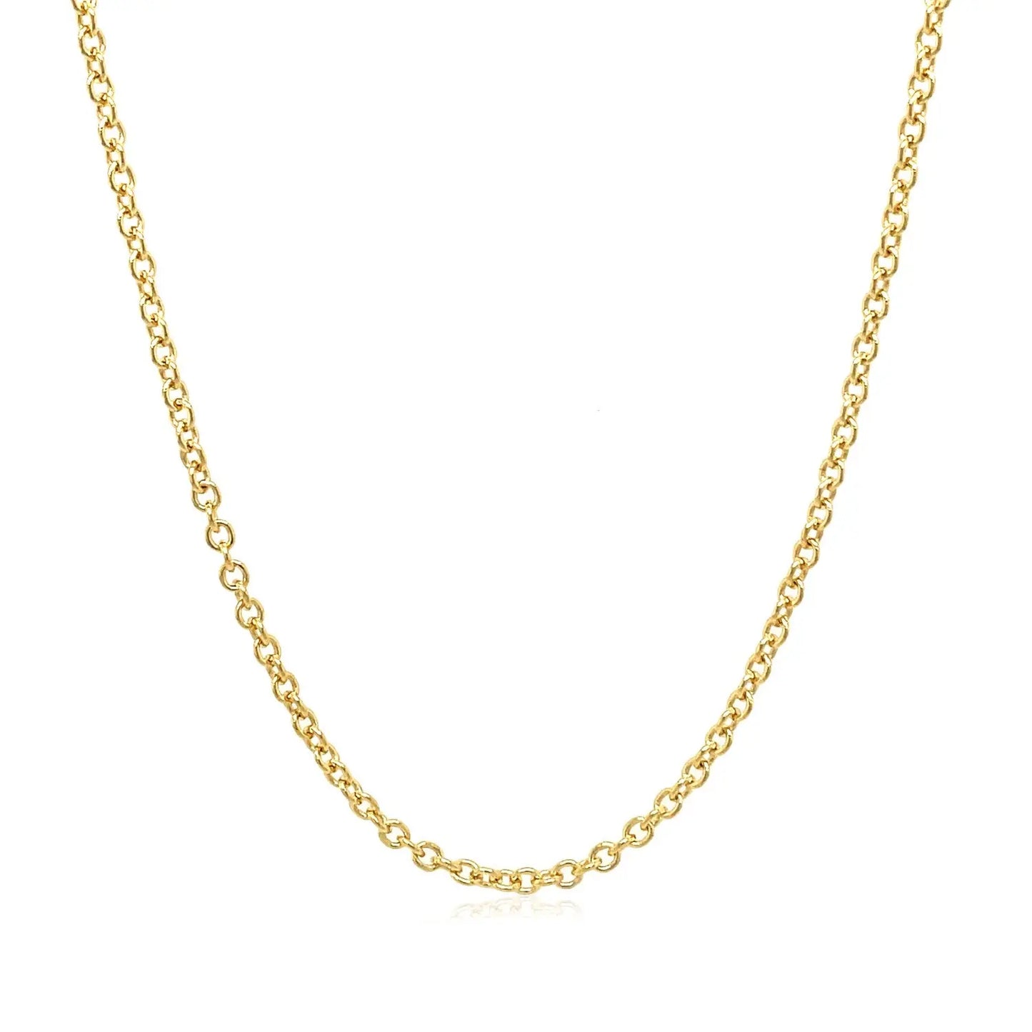 14k Yellow Gold Round Cable Link Chain (1.9 mm) RCJ Chains CELESTIA LUXE JEWELLERS