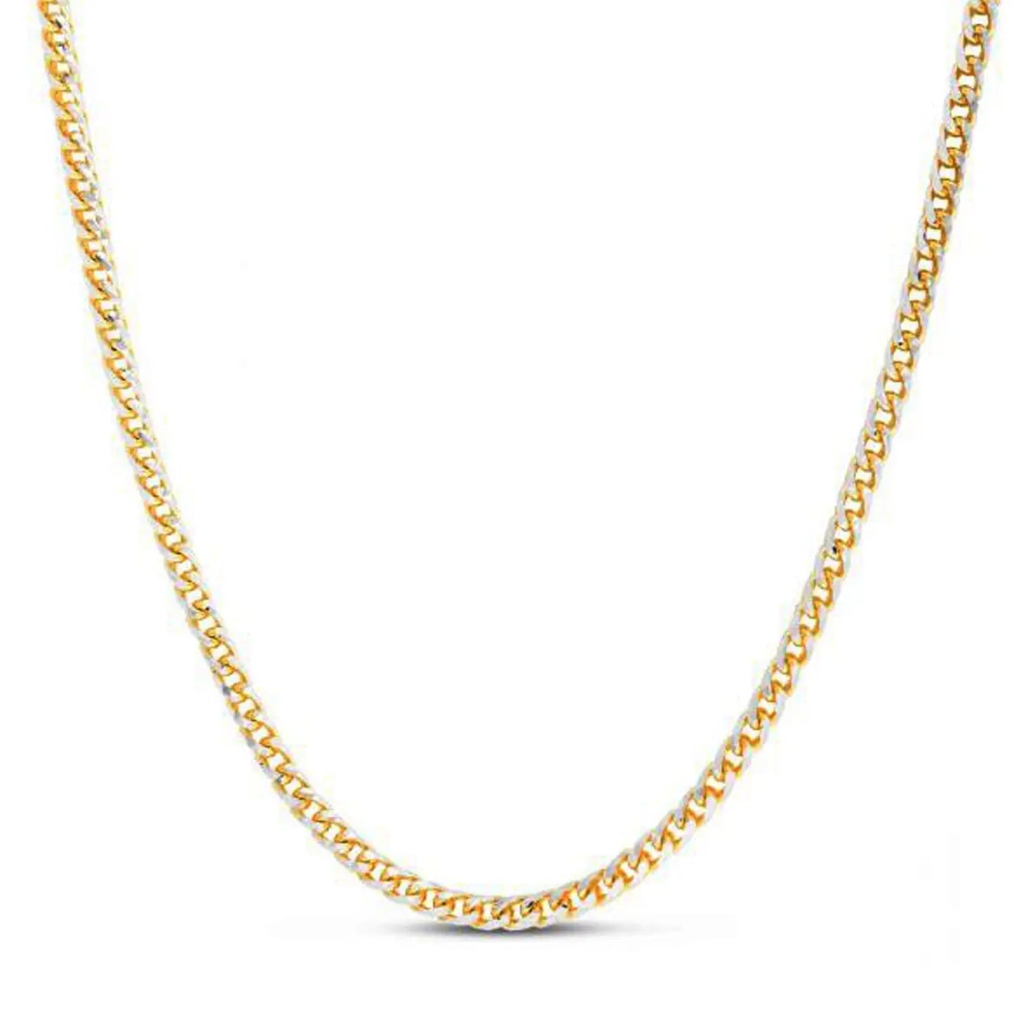 14k Yellow Gold Round Pave Franco Chain (4.00 mm) RCJ Chains CELESTIA LUXE JEWELLERS