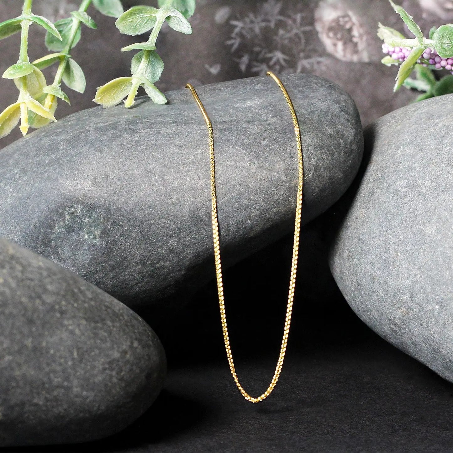 14k Yellow Gold Round Wheat Chain (0.80 mm) RCJ Chains CELESTIA LUXE JEWELLERS