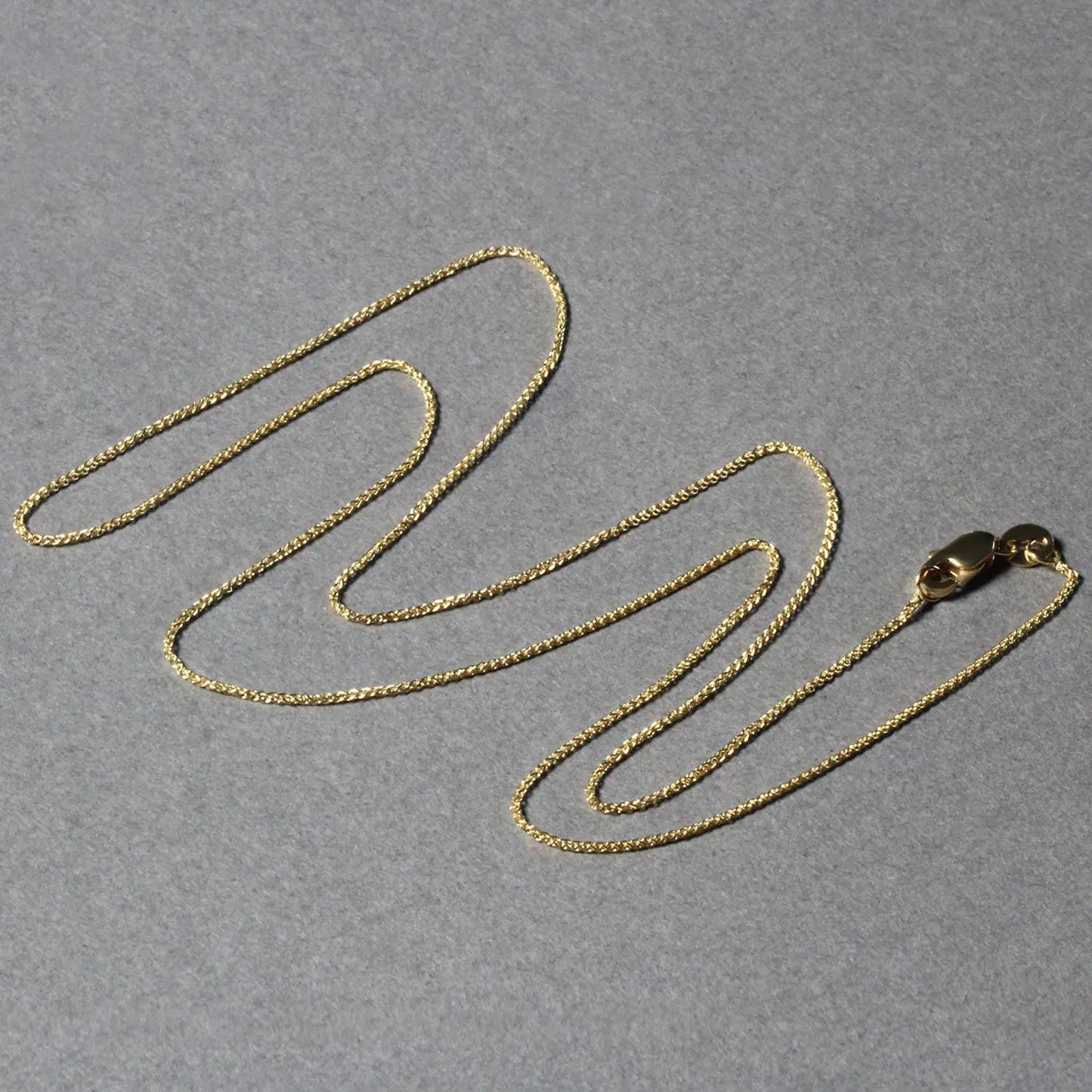 14k Yellow Gold Round Wheat Chain (0.80 mm) RCJ Chains CELESTIA LUXE JEWELLERS