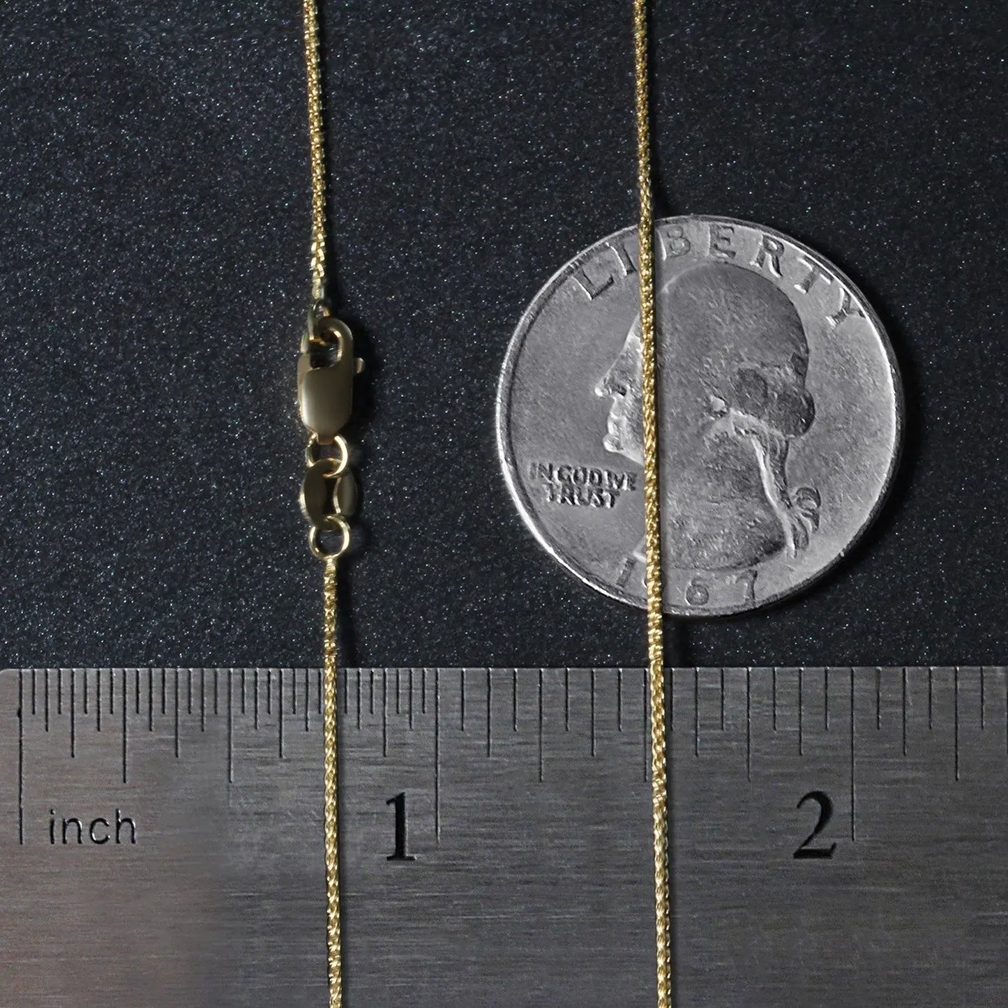 14k Yellow Gold Round Wheat Chain (0.80 mm) RCJ Chains CELESTIA LUXE JEWELLERS