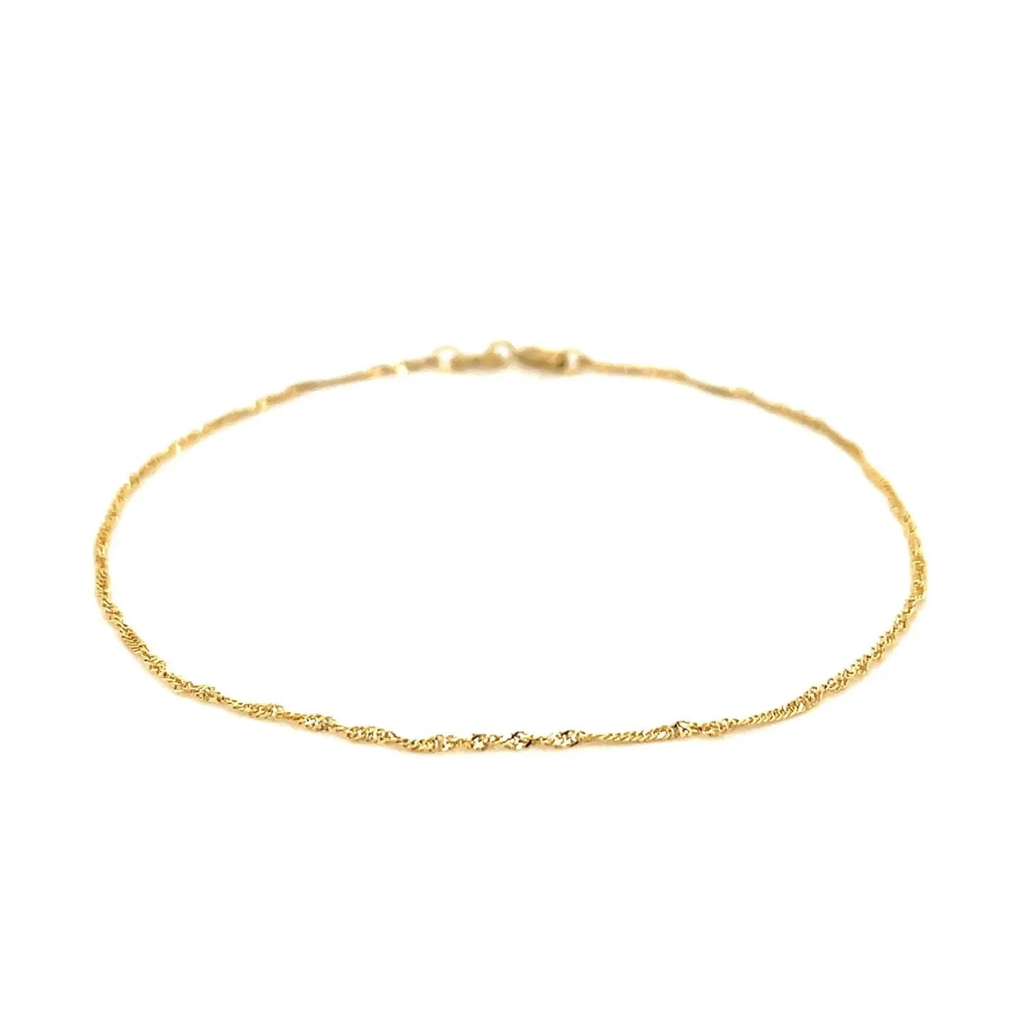 14k Yellow Gold Singapore Bracelet (1.10 mm) RCJ Bracelets CELESTIA LUXE JEWELLERS