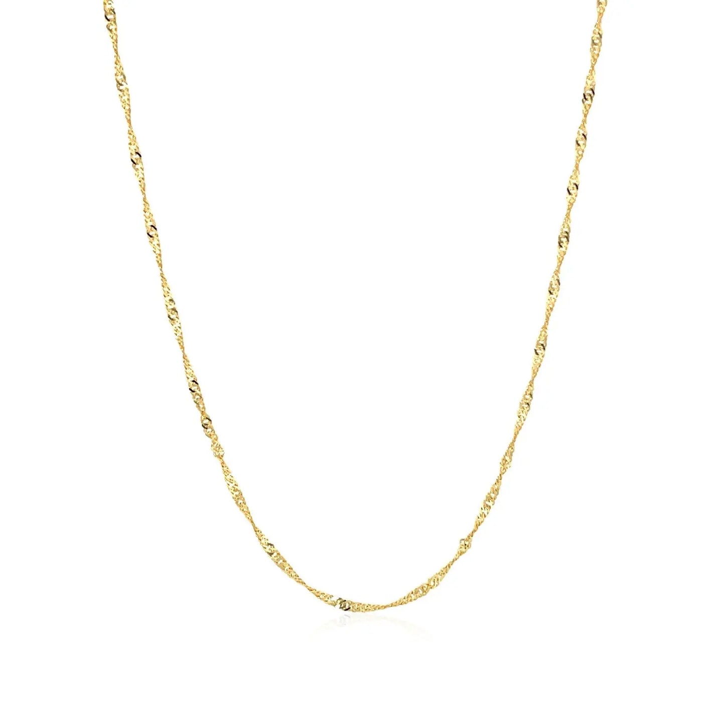 14k Yellow Gold Singapore Chain (1.30 mm) RCJ Chains CELESTIA LUXE JEWELLERS