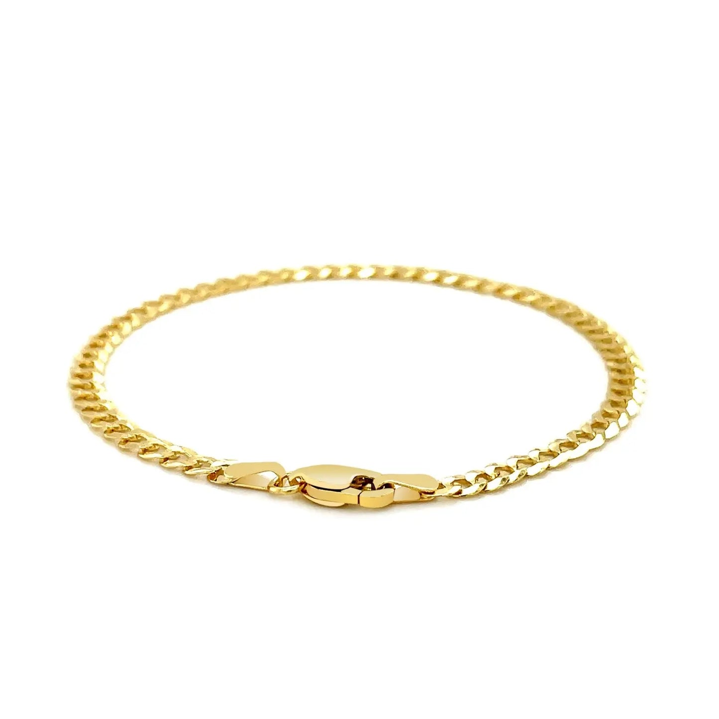 14k Yellow Gold Solid Curb Bracelet (3.60 mm) RCJ Bracelets CELESTIA LUXE JEWELLERS