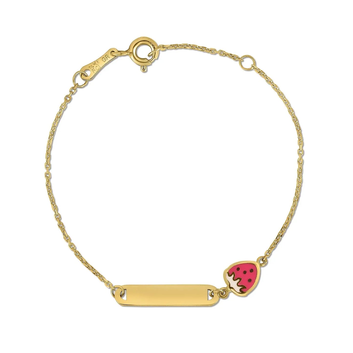 14k Yellow Gold Strawberry Childrens Bracelet (1.00 mm) RCJ Bracelets CELESTIA LUXE JEWELLERS