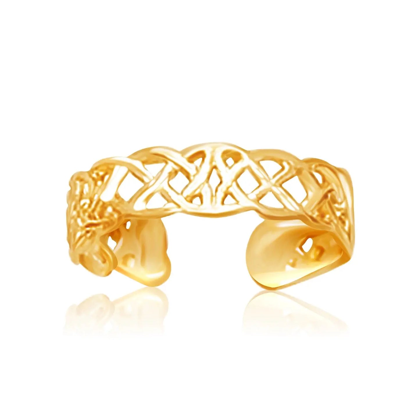 14k Yellow Gold Toe Ring in a Celtic Knot Style RCJ Toe Rings CELESTIA LUXE JEWELLERS