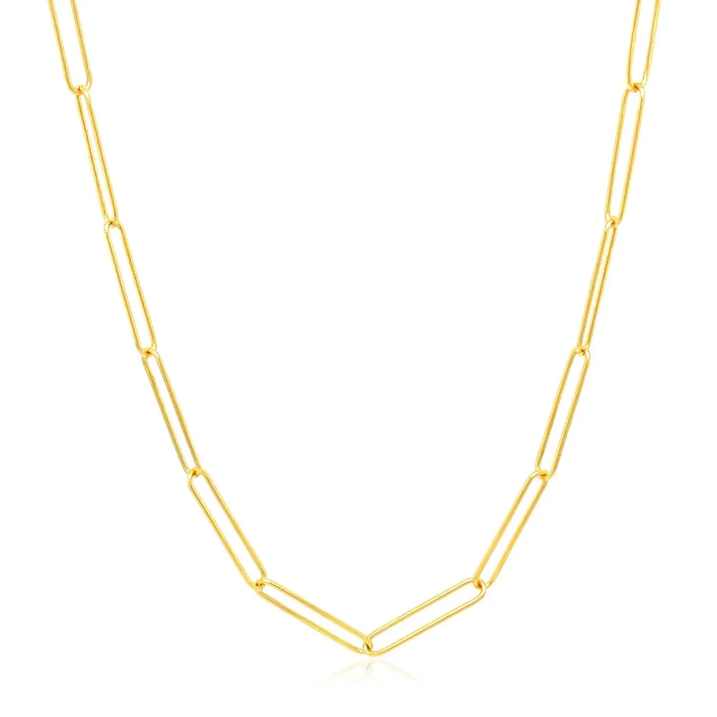 14k Yellow Gold Wire Paperclip Chain (2.7 mm) RCJ Chains CELESTIA LUXE JEWELLERS